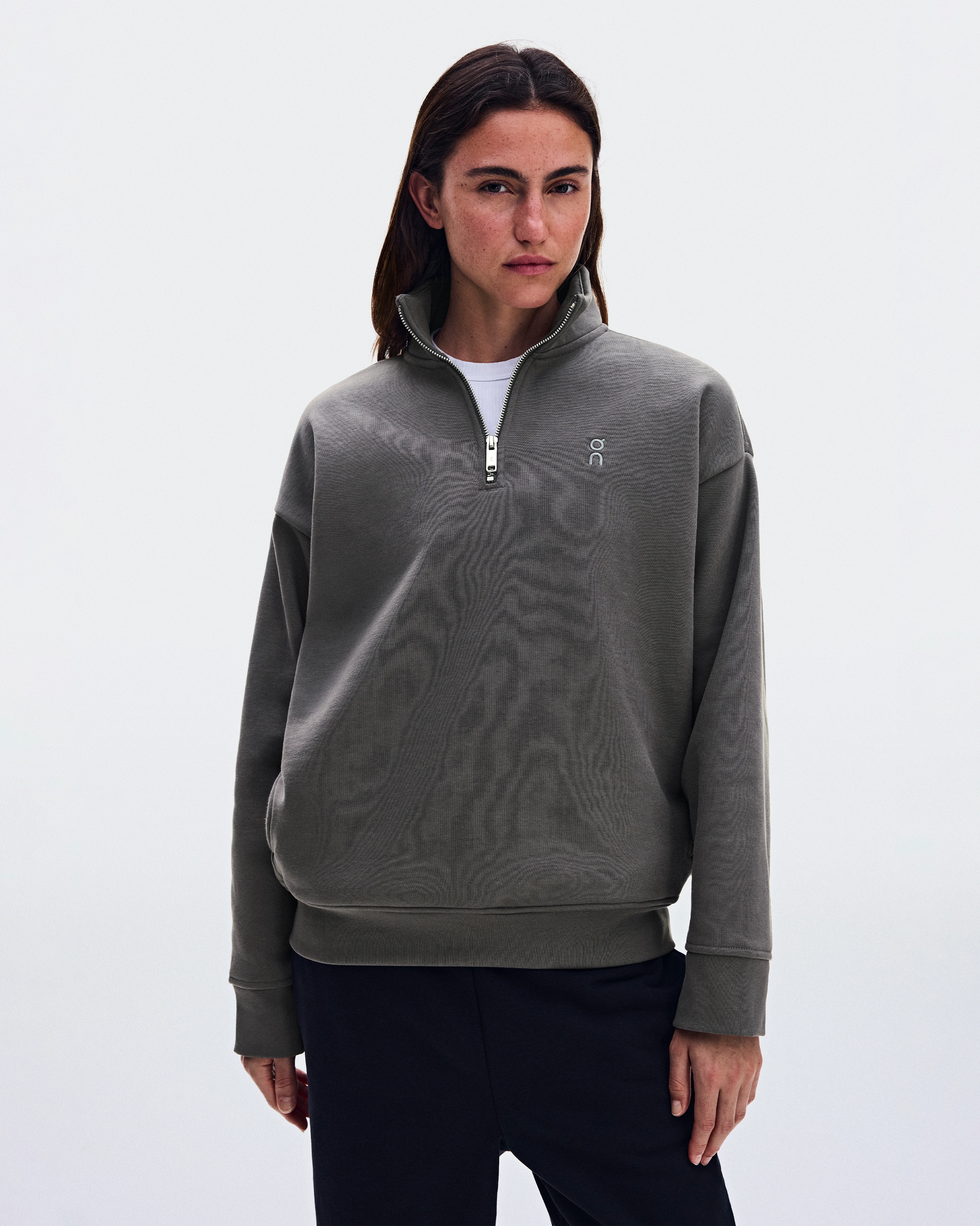 On Club Collective 1/4 Zip Ember ウィメンズ – 一日中快適 フーディ＆スウェットシャツ