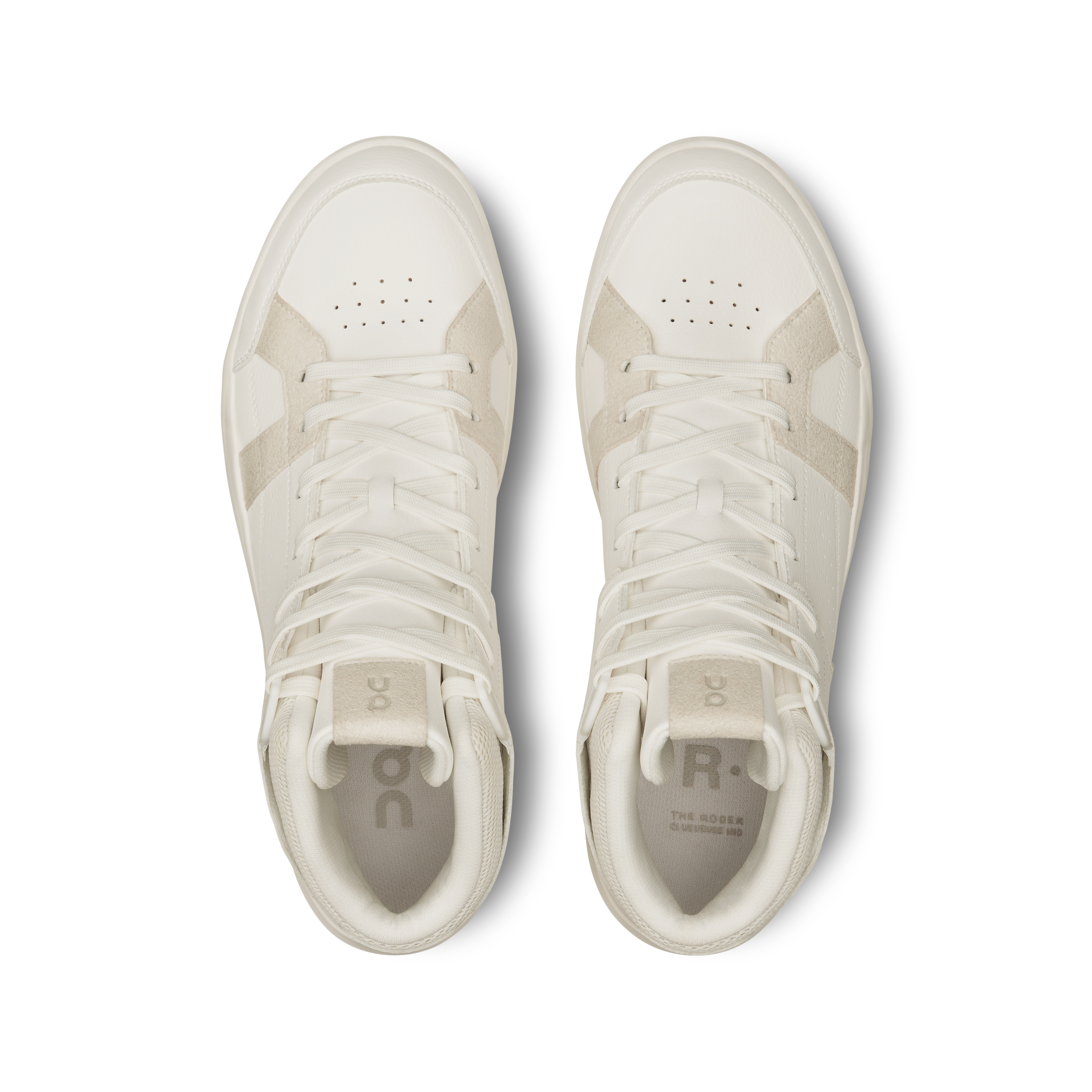 On THE ROGER Clubhouse Mid White & Sand Hombre Vida activa Calzado