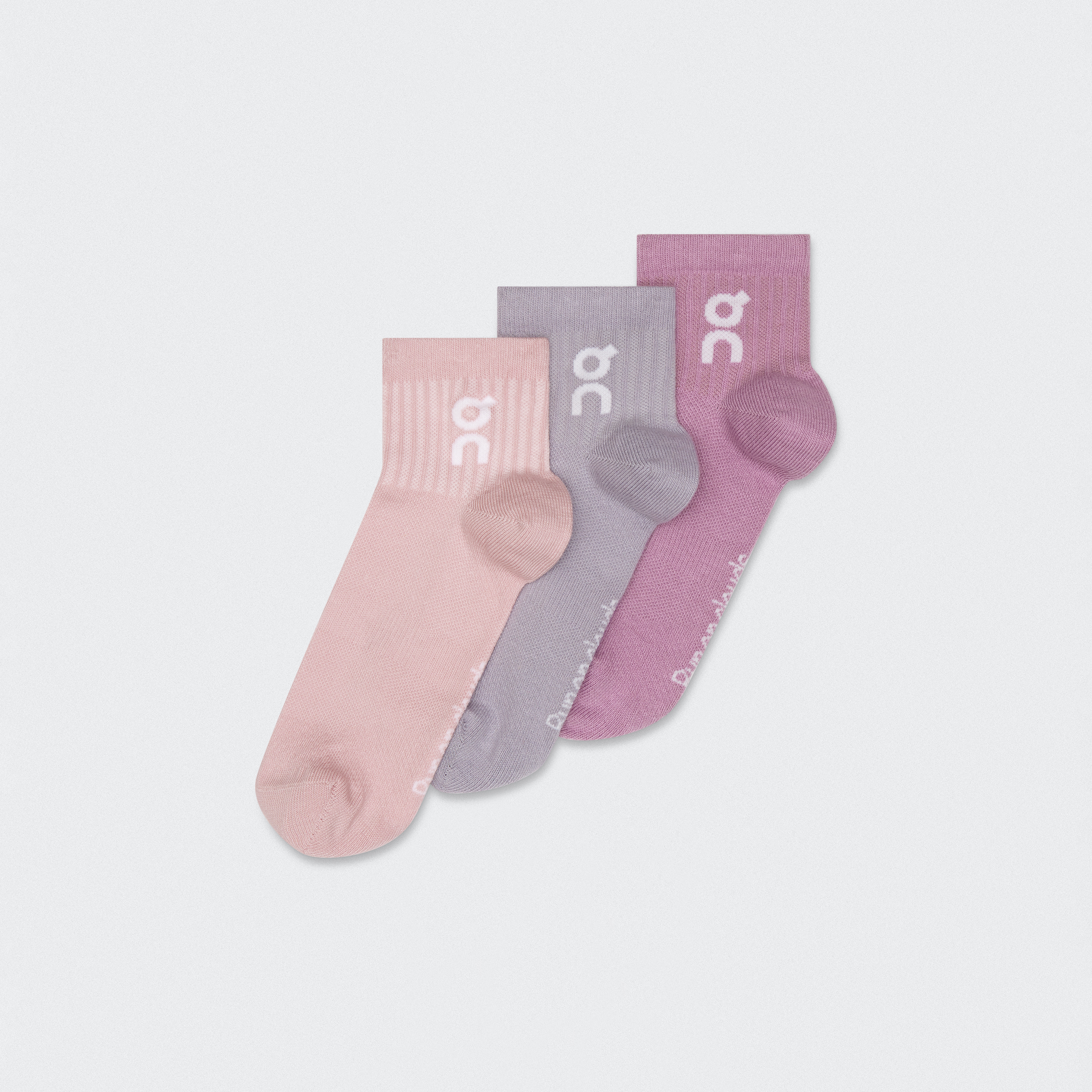 Logo Sock Mid 3P in Mauve/Lavendula