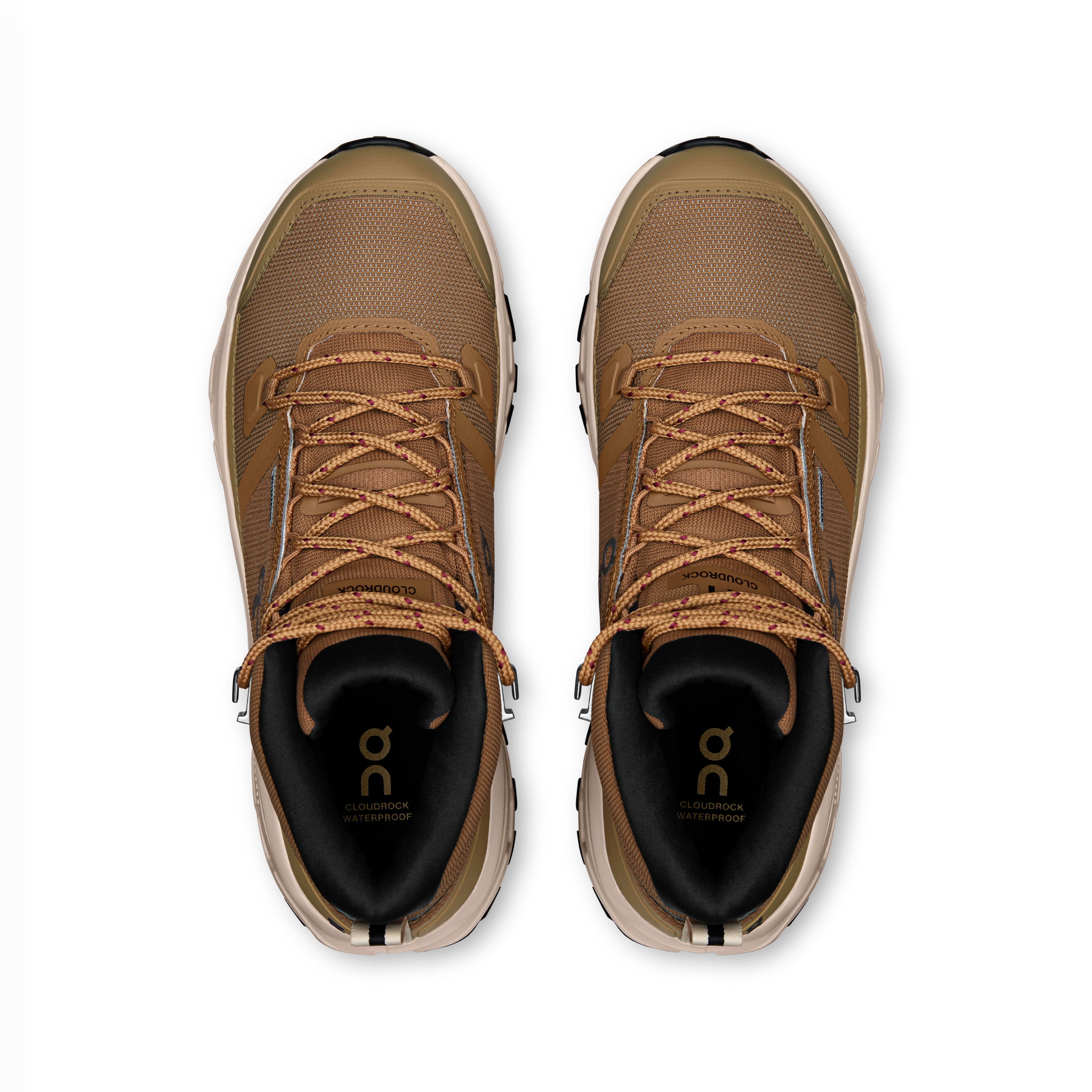 On Cloudrock Mid Waterproof Sphinx & Sand Women Hiking Shoes