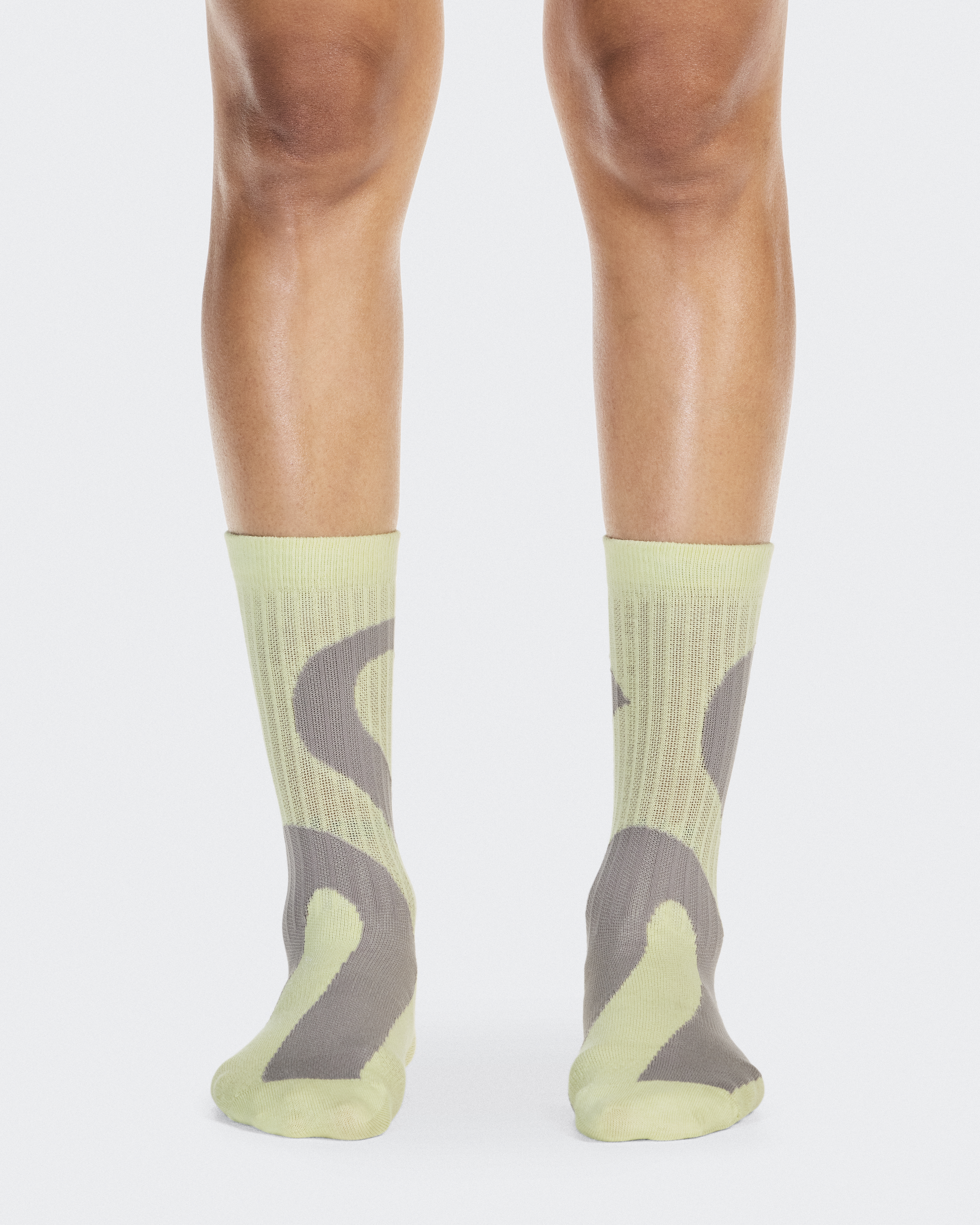 Liquid Logo Sock High 2P in Zinc/Linen