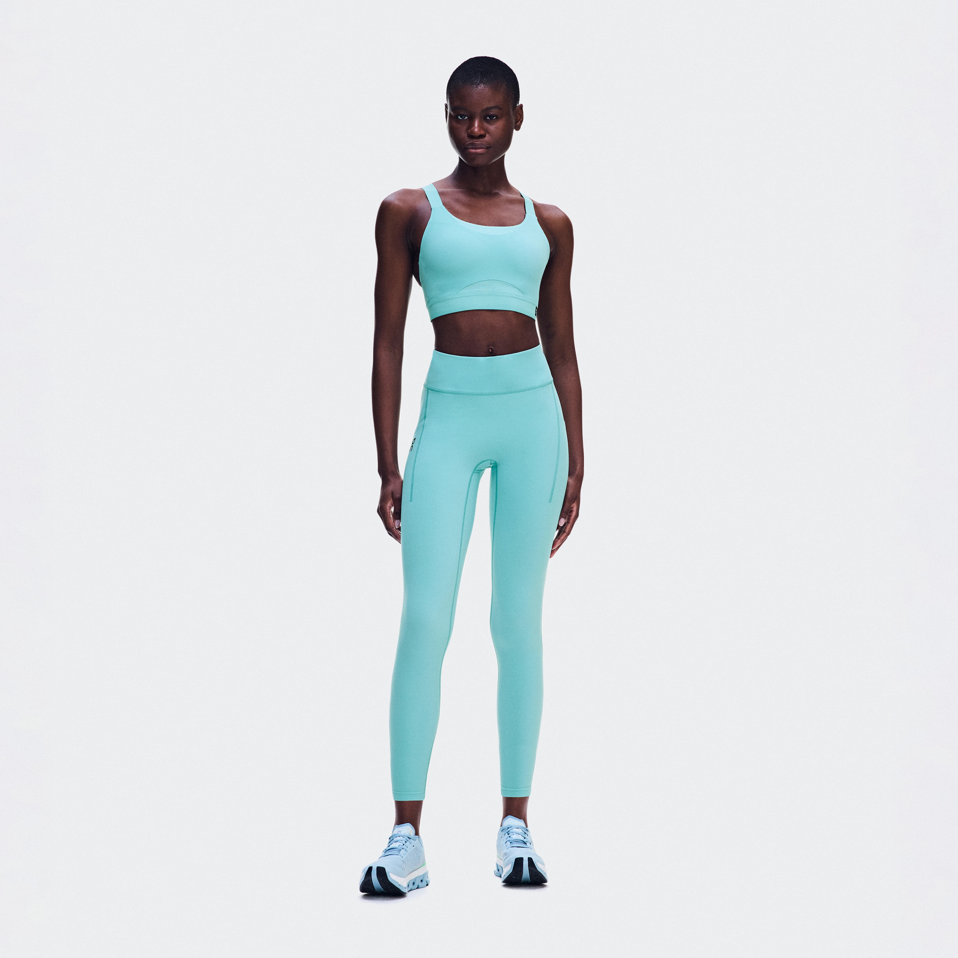 On Performance Tights 7/8 Aquamarine Femme – Running sur route, entraînement Leggings