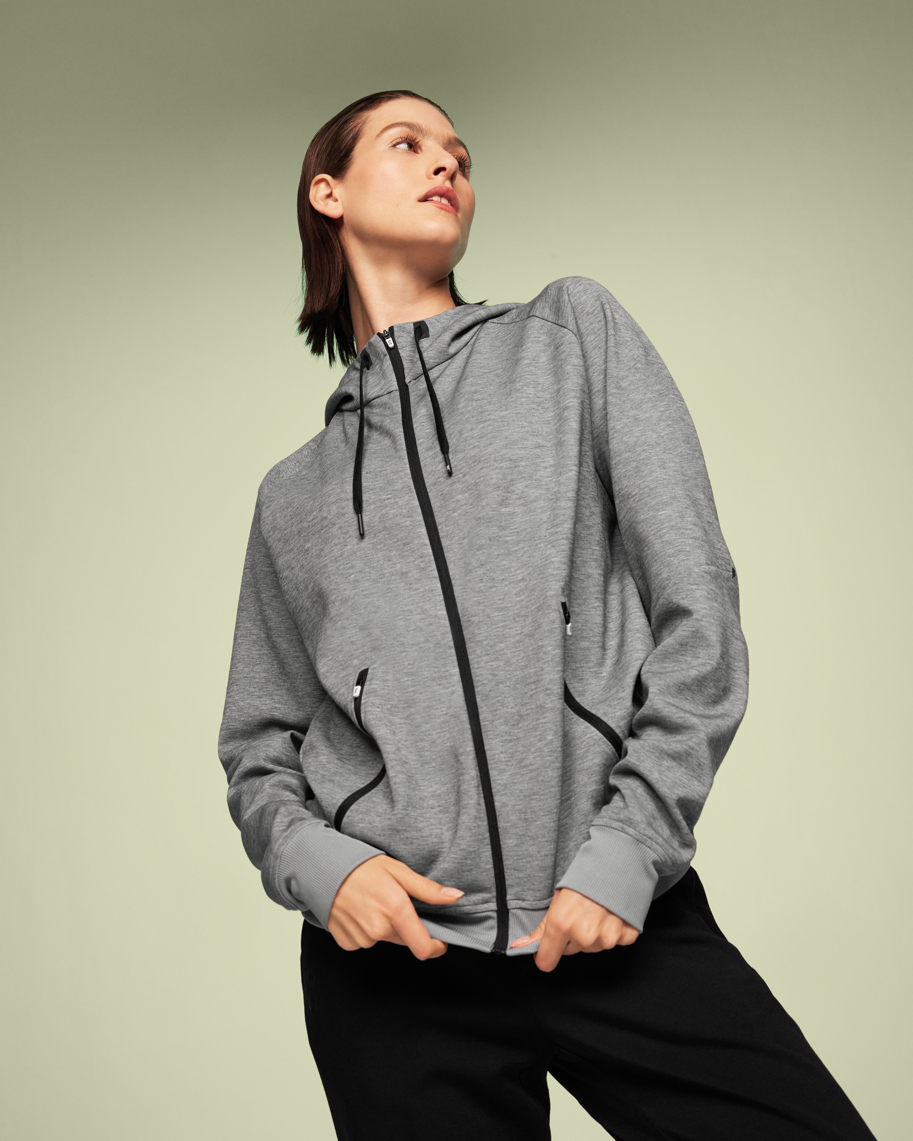 Zipped HoodieWomen / Grey / L