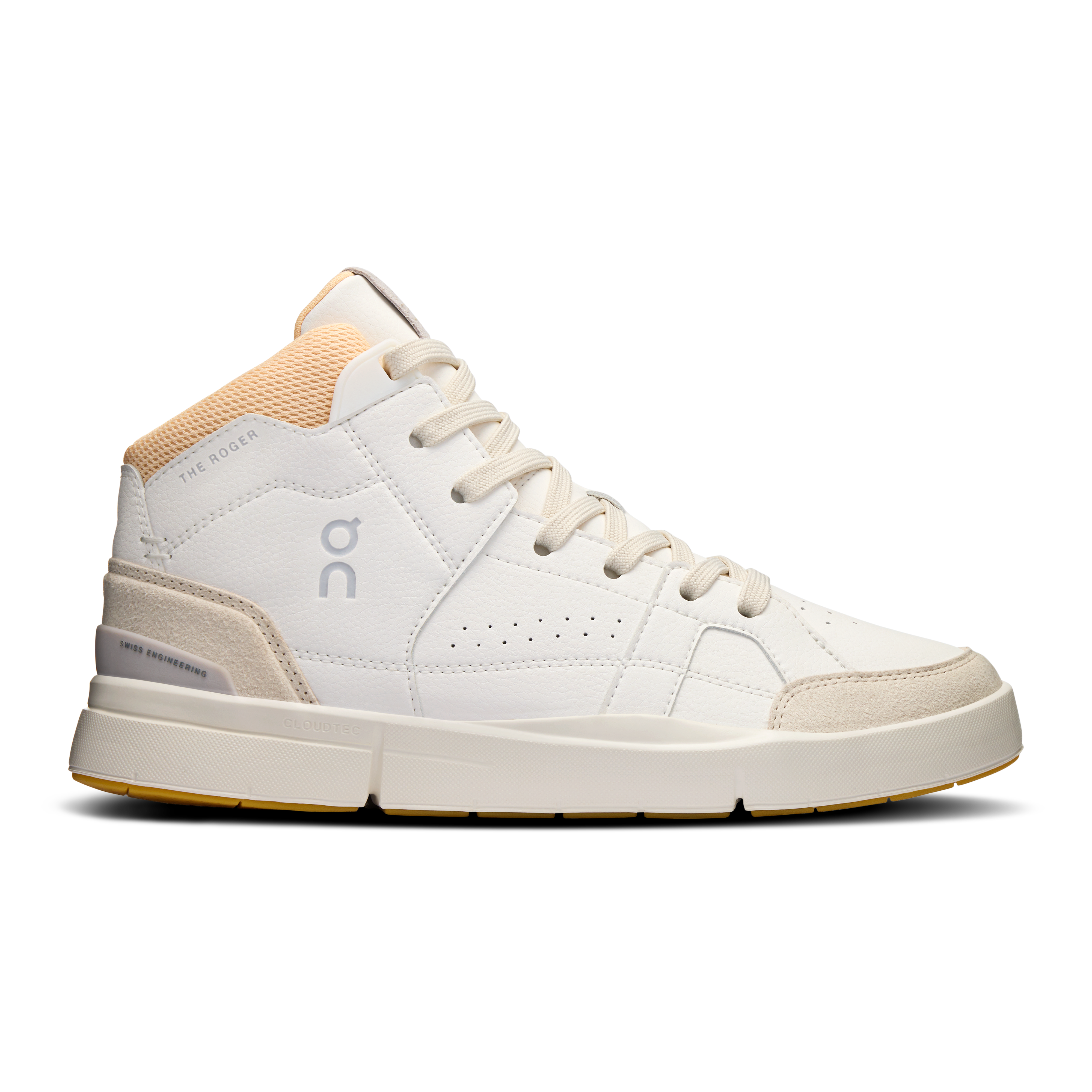 THE ROGER Clubhouse Mid Lifestyle Shoe in White/Blonde