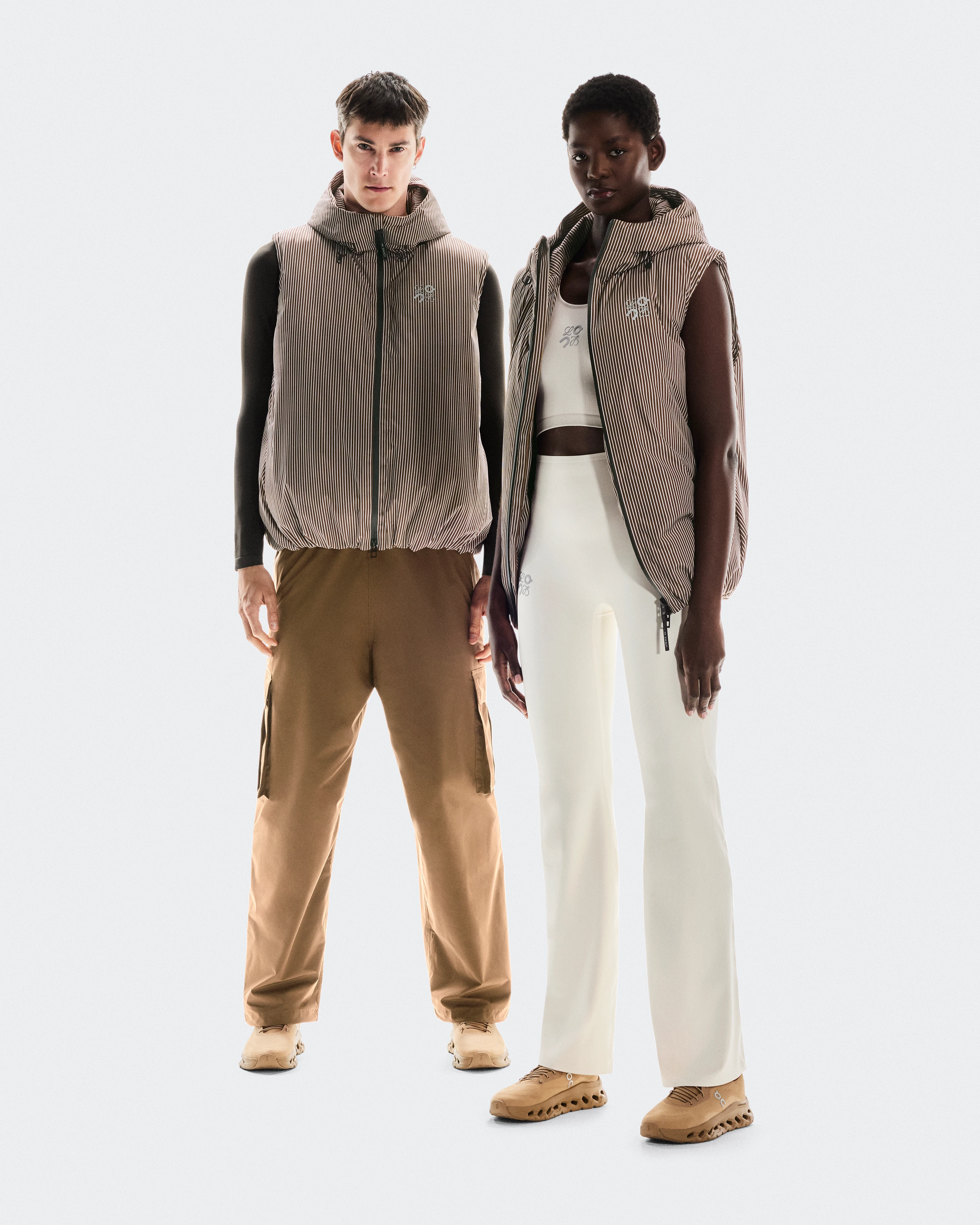 On Puffer Vest LOEWE Brown & Pink Unisex Jackets