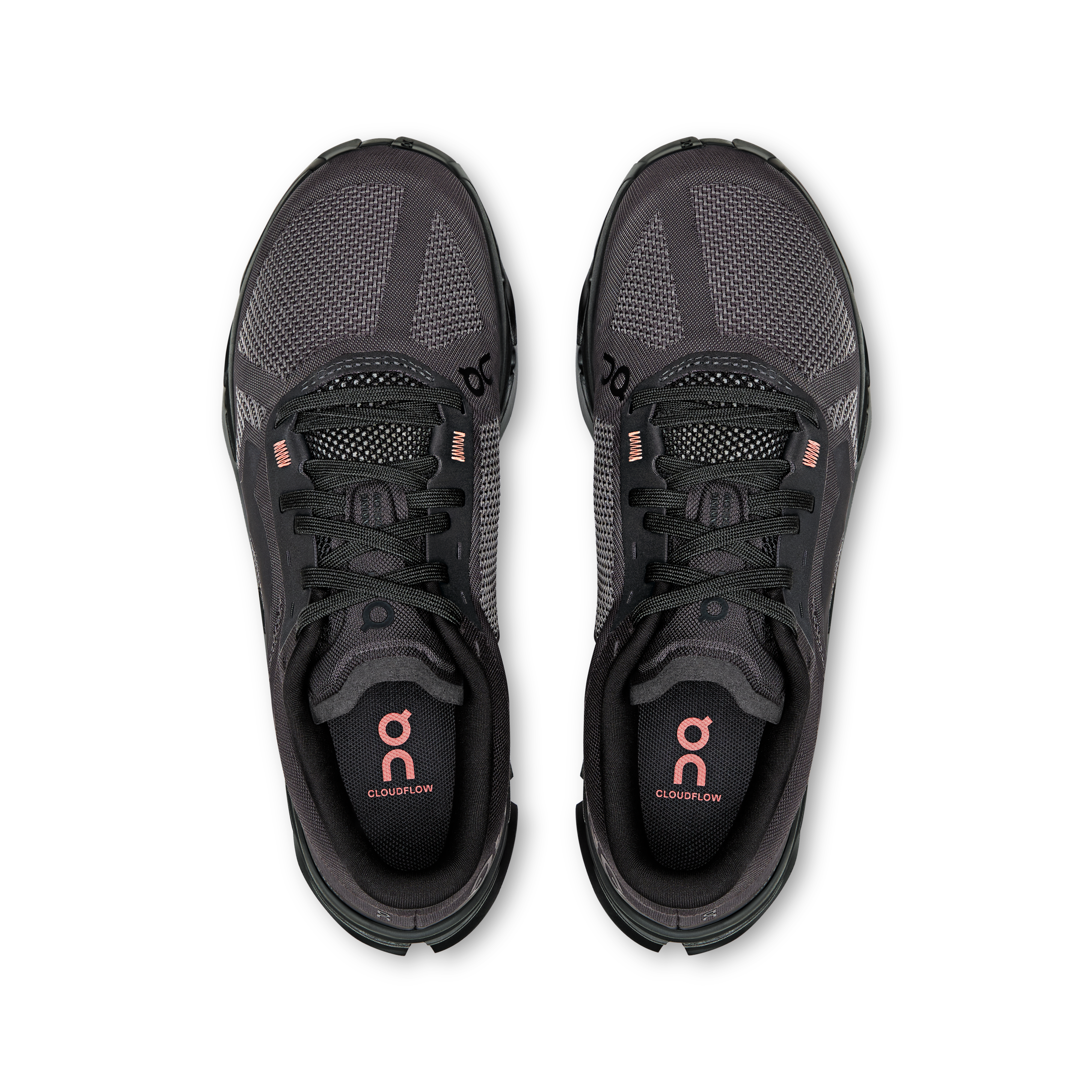 On Cloudflow 5 Black & Black ウィメンズ ロードランニング シューズ