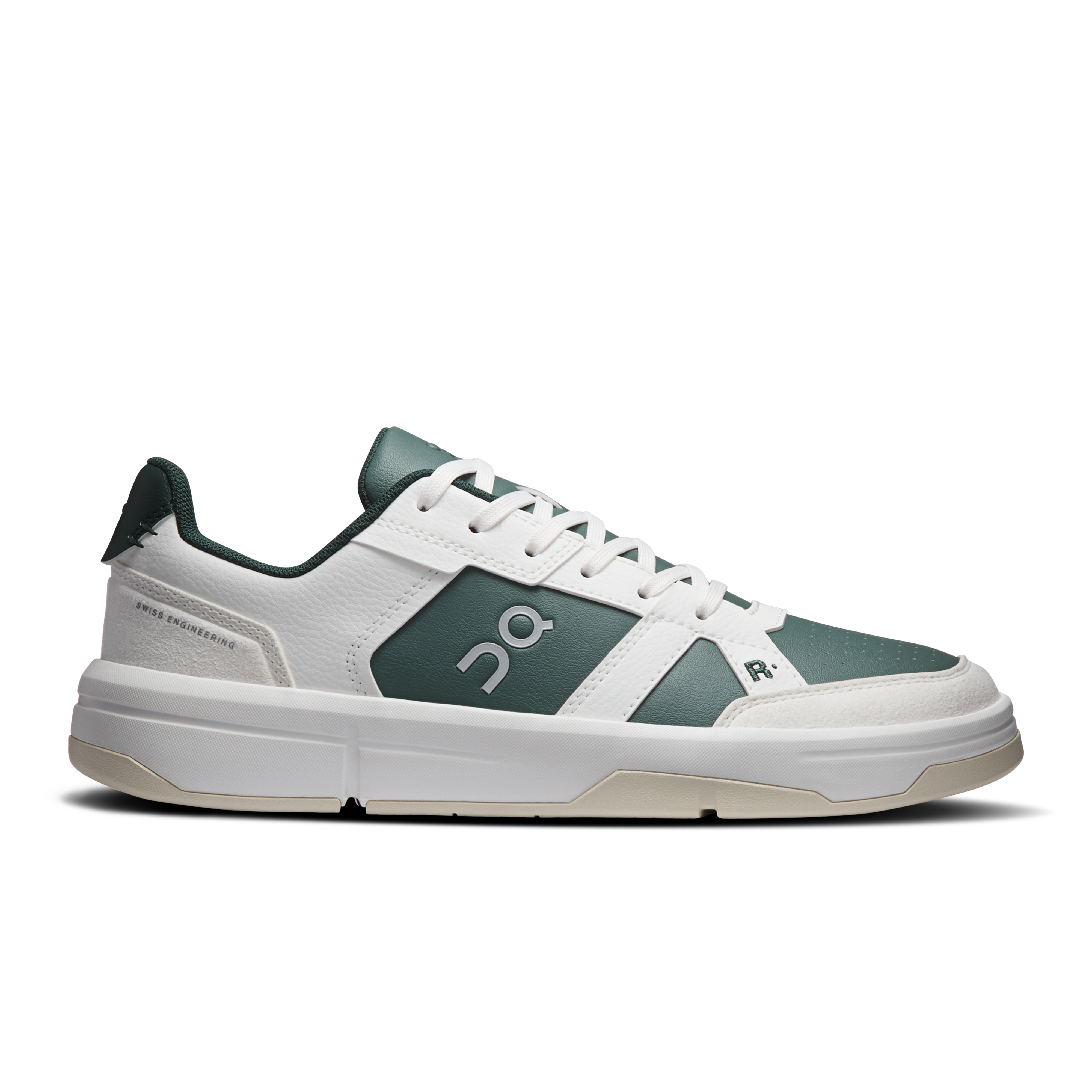 THE ROGER Clubhouse Tennis Shoe in Ivory/Olive