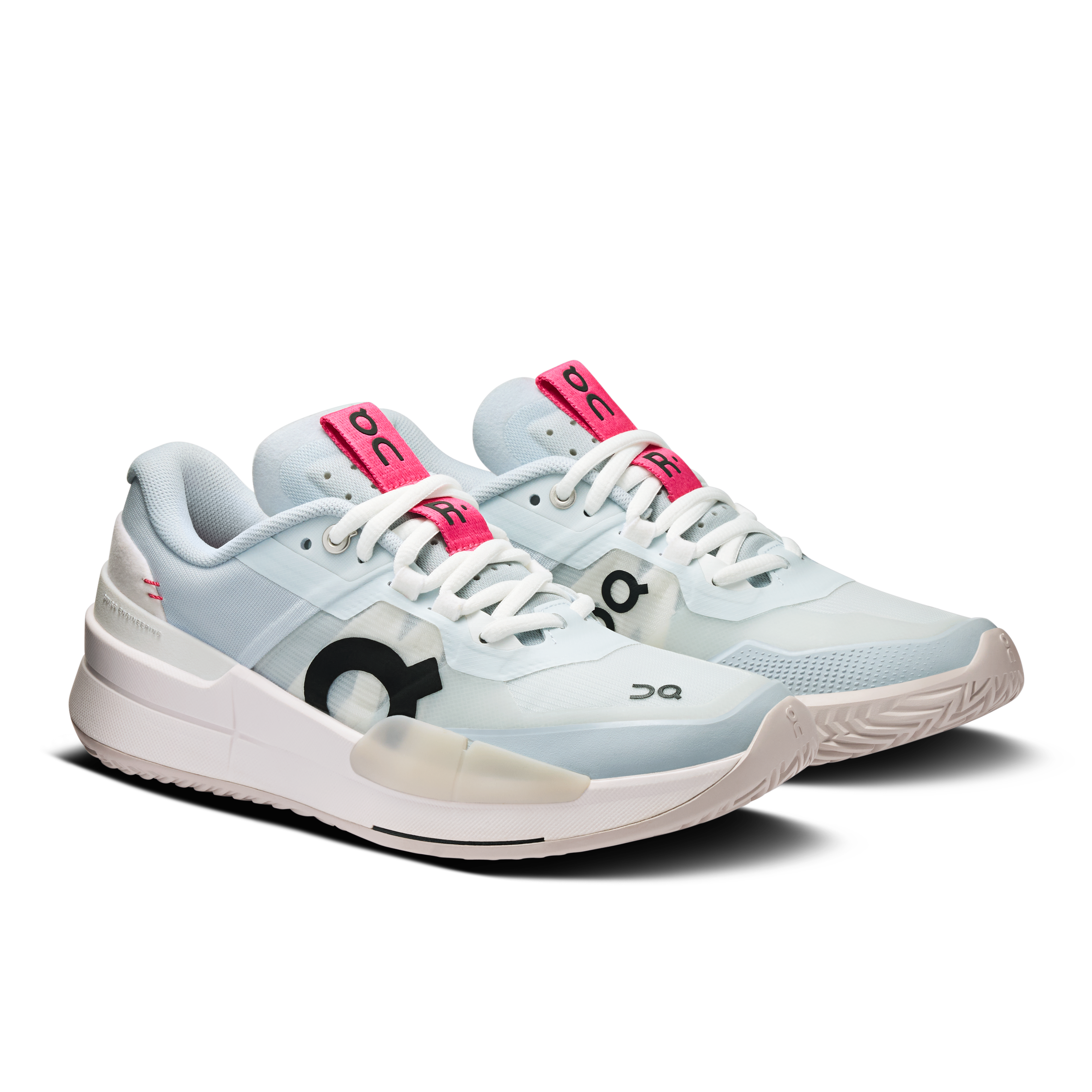 On THE ROGER Pro 2 Arctic & Pink Women Tennis Shoes