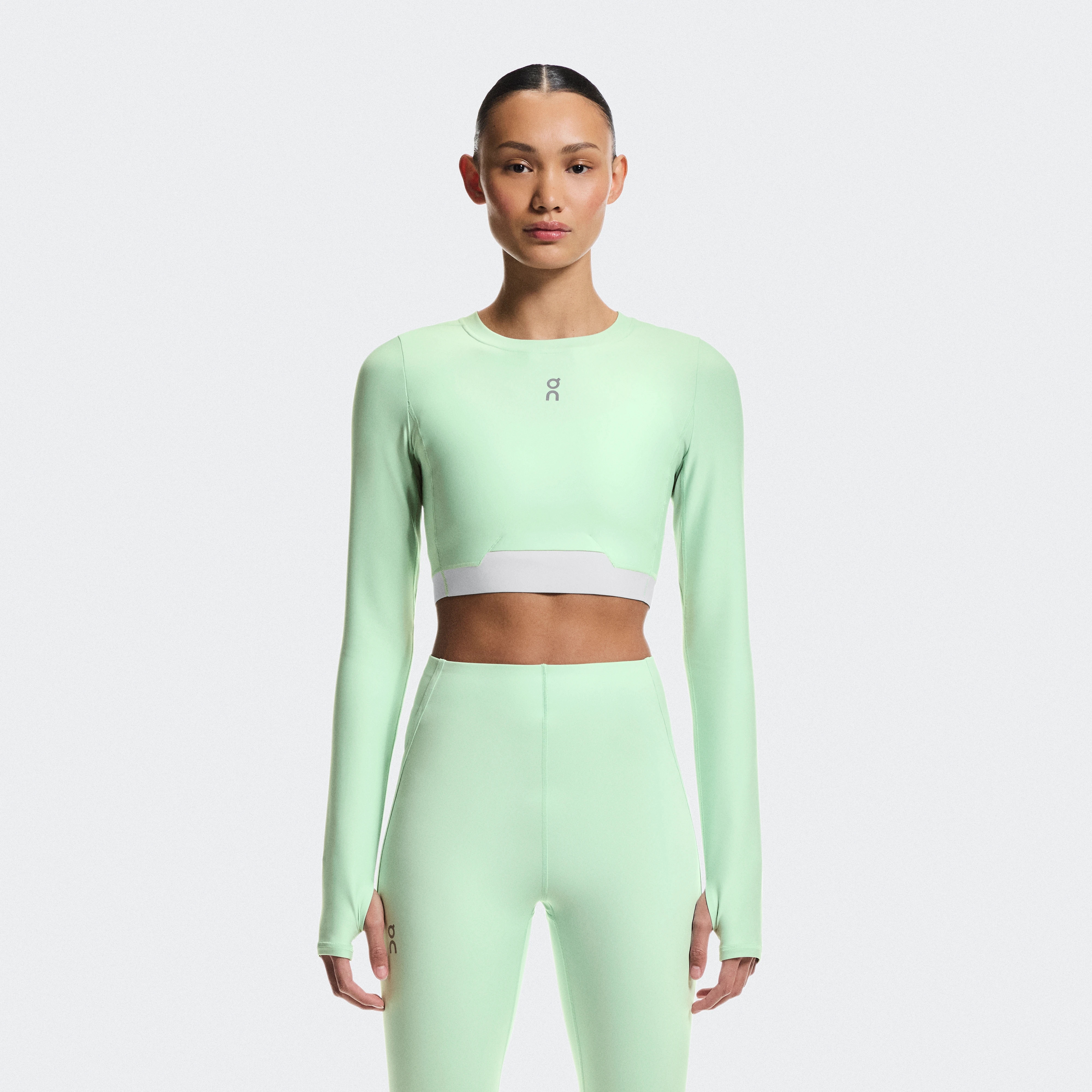 On Train Long Sleeve Crop Blue Women Women – HIIT, spinning, ultra-soft Tops and t-shirts