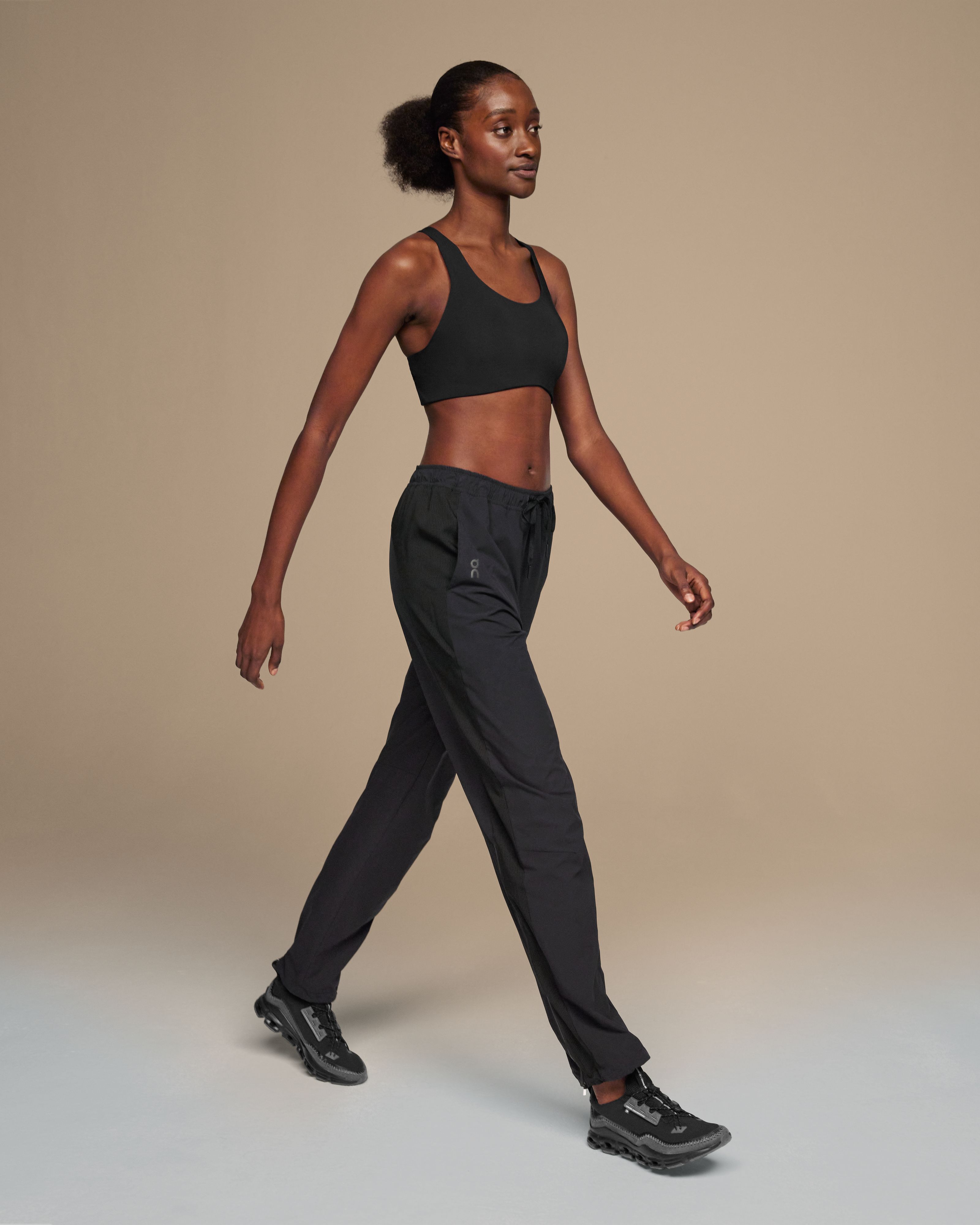Buy Women Black Regular Fit Solid Casual Track Pants Online - 610131
