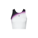 Court Crop Top Swing Shirt in White/Cassis