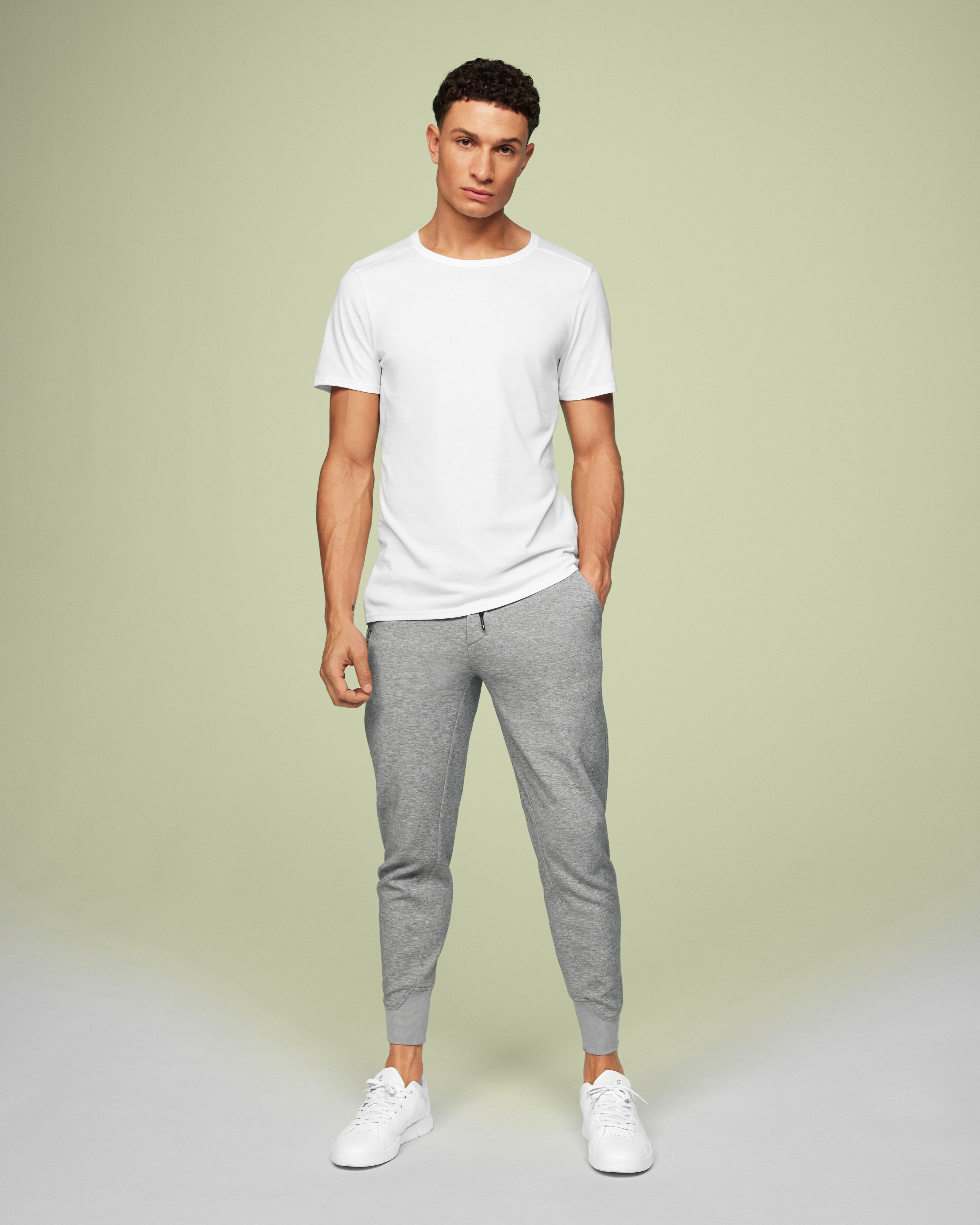 Smith & Jones Men's Wetherby Sweatpants - Light Grey Marl Clothing