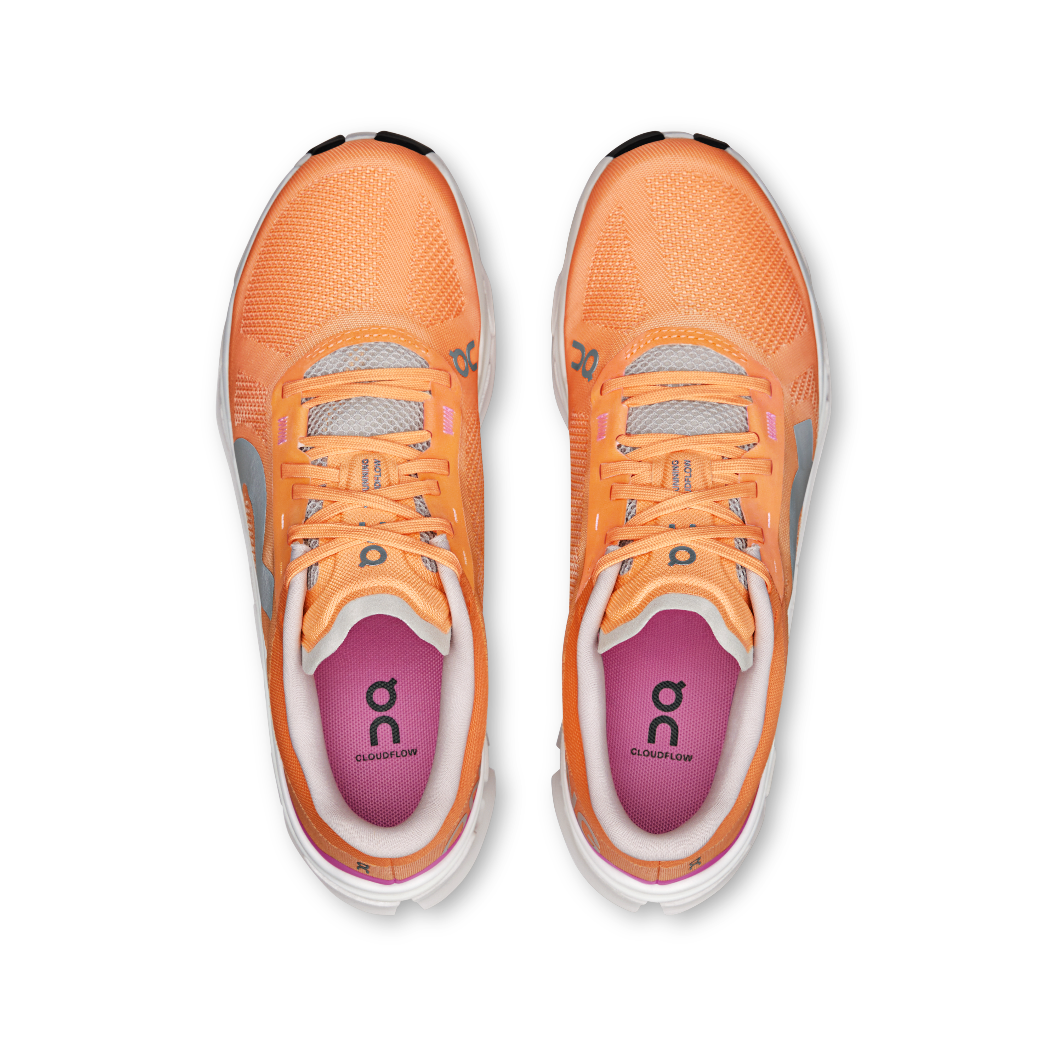On Cloudflow 5 Tangerine & Silver Women Road running Shoes