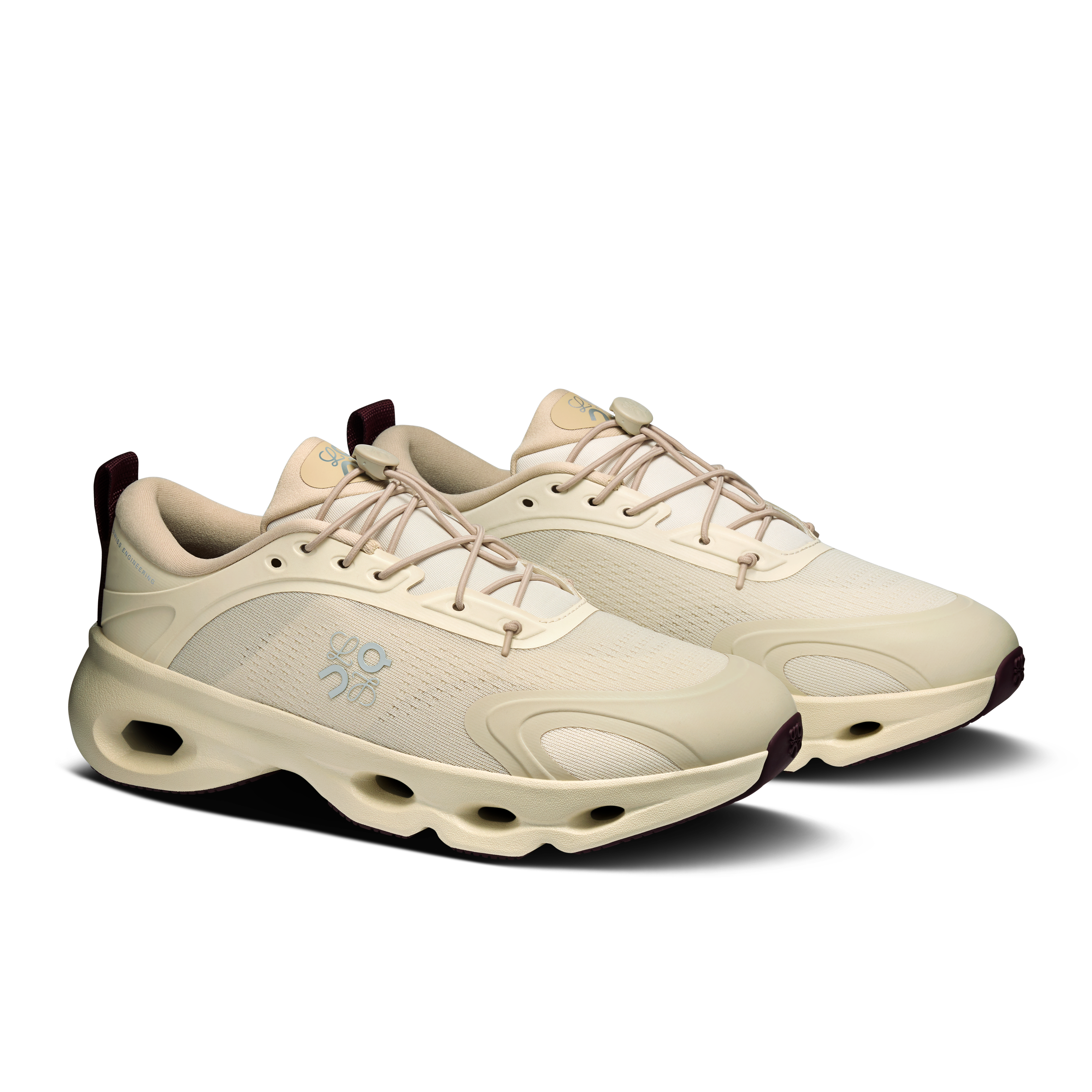 On Cloudsolo LOEWE Sand & Burgundy Women Active life Shoes