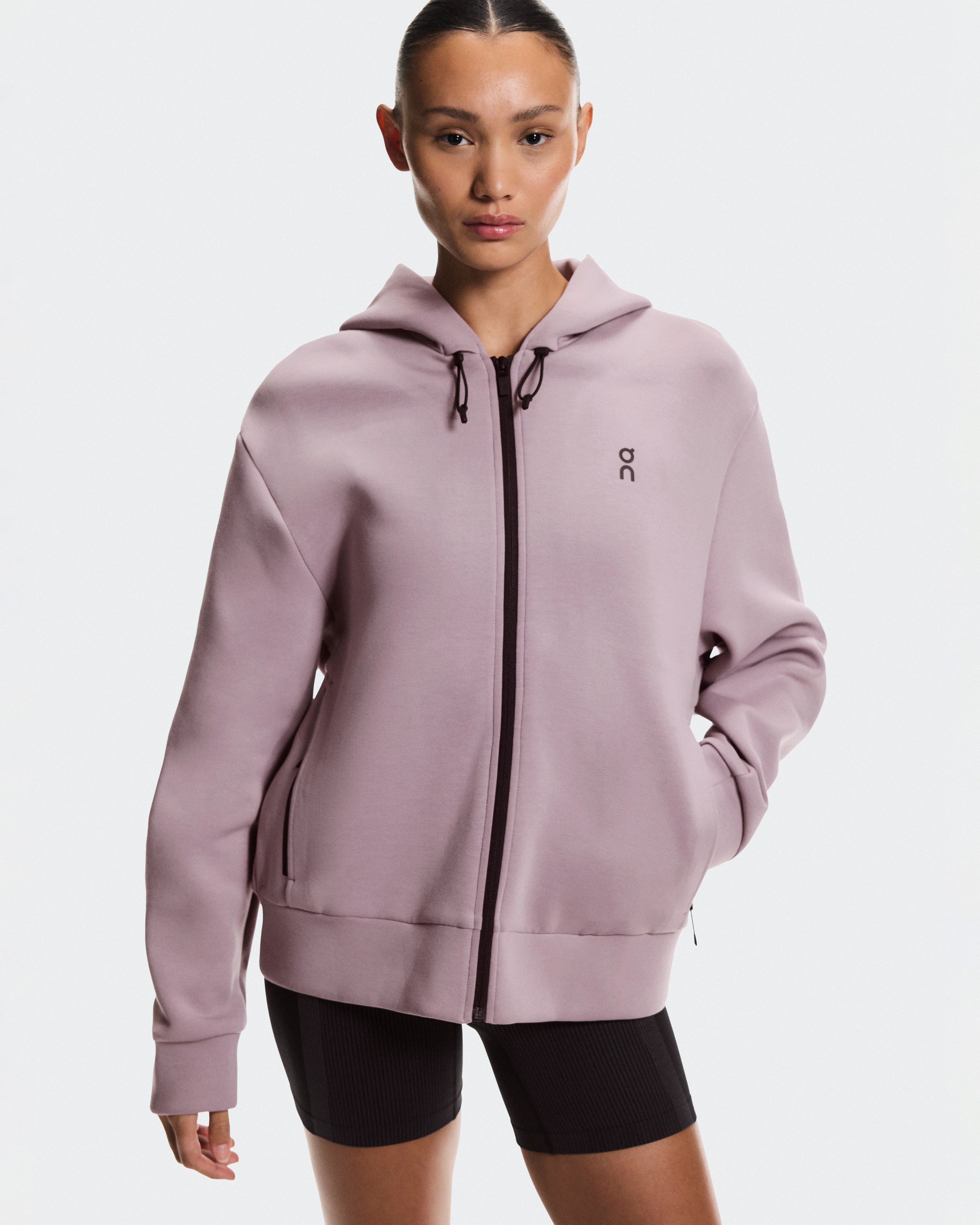 On Focus Tech Zip Hoodie Heron Women Hoodies and sweatshirts
