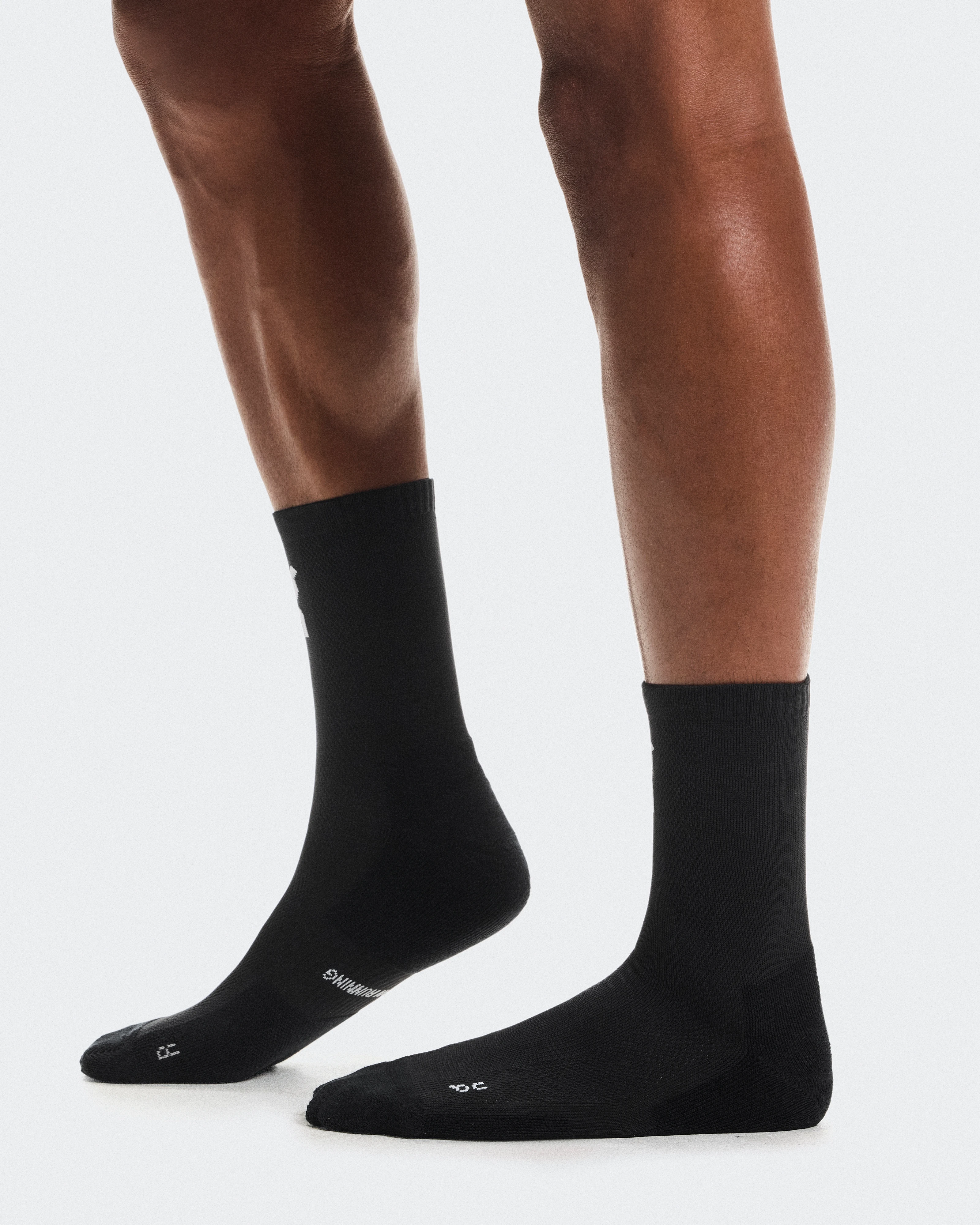 On Core Run Sock High 2P Black Unisexe Chaussettes