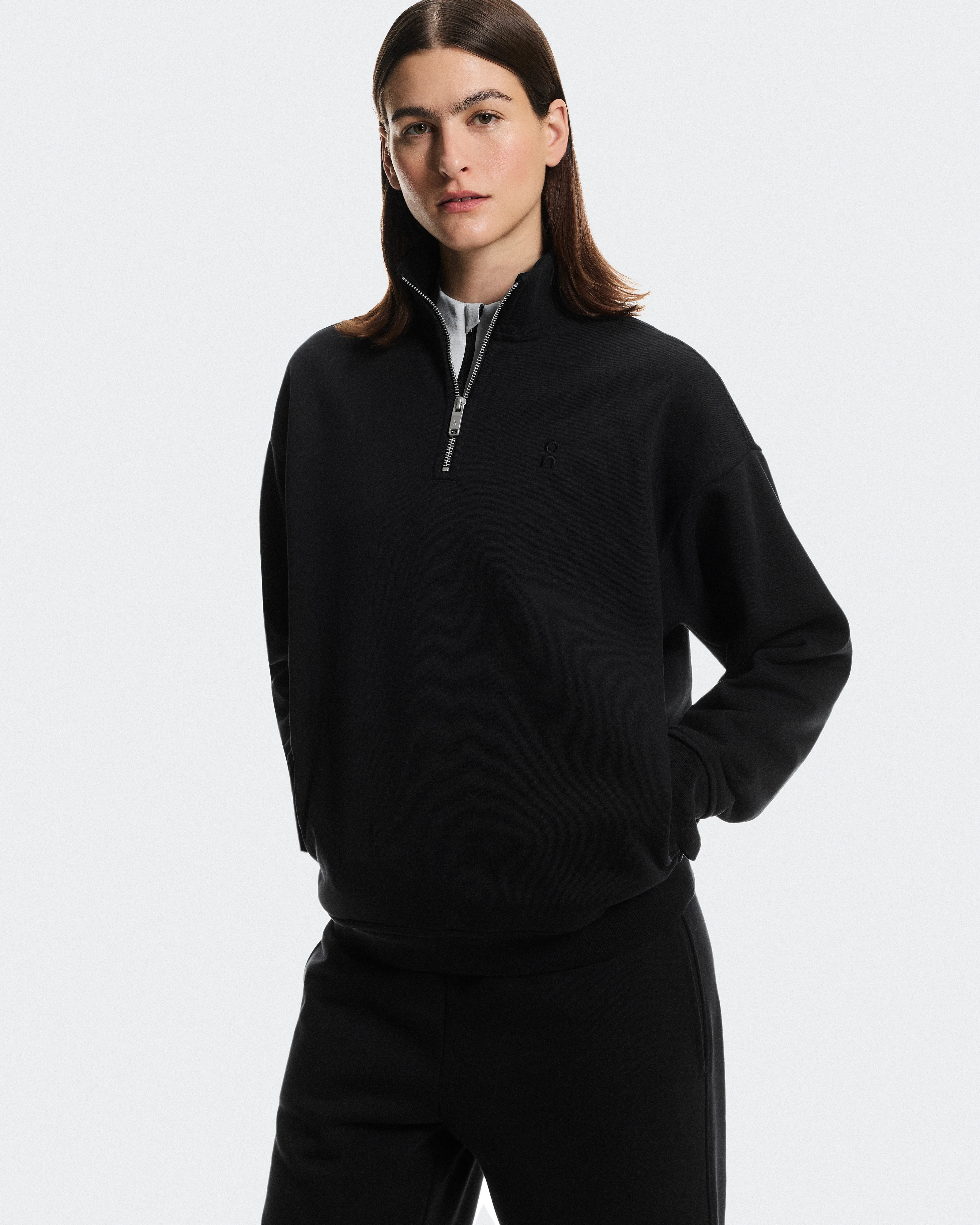 On Club Collective 1/4 Zip Black Women Jackets