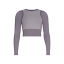 Studio Knit Long-T Crop Long-Sleeve Shirt in Lilac/Cosmos