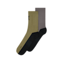 Trail Sock High 2P in Olive/Eclipse