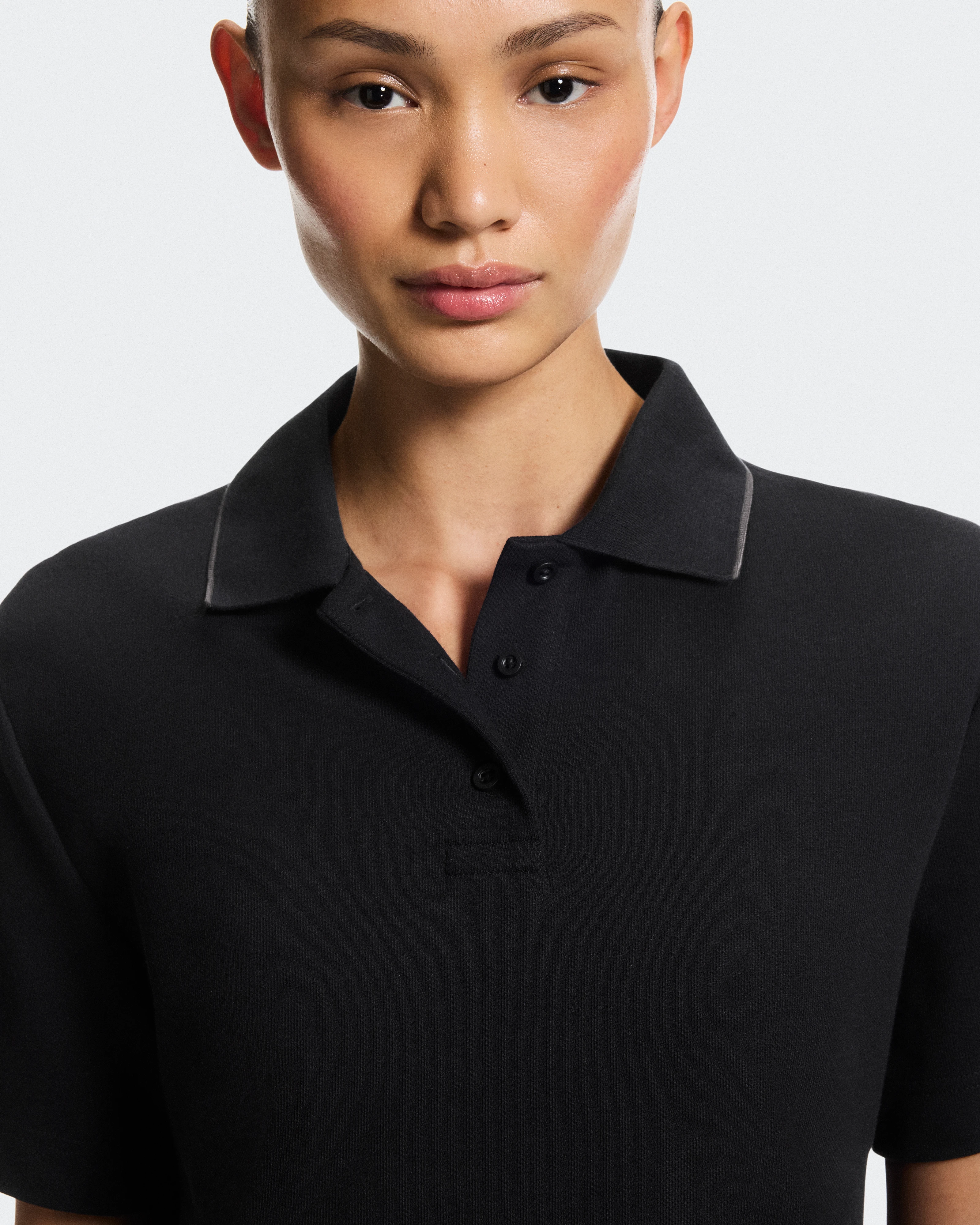 On Courtside Polo Black & Eclipse Women Tops and t-shirts