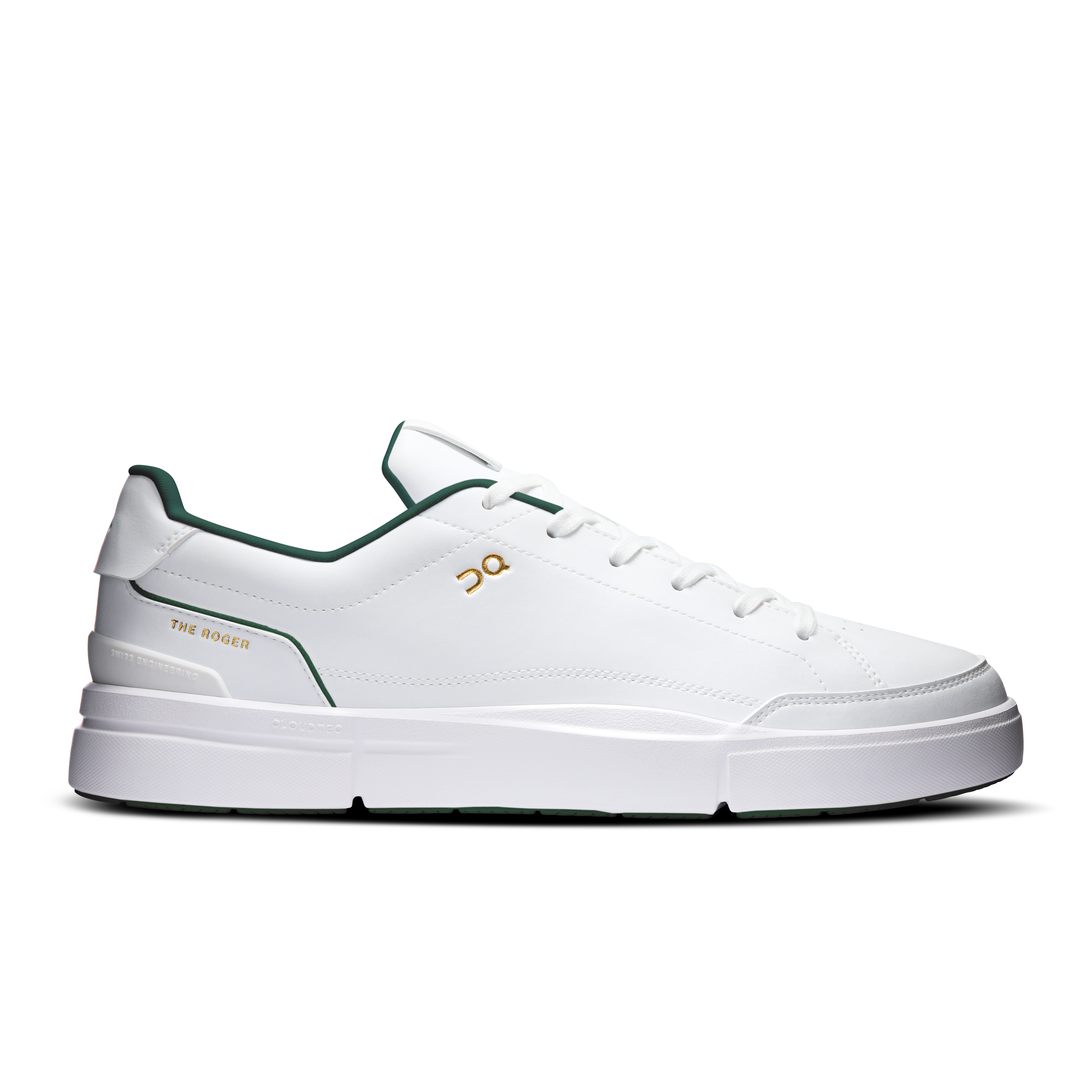 THE ROGER Centre Court Lifestyle Shoe in White/Evergreen
