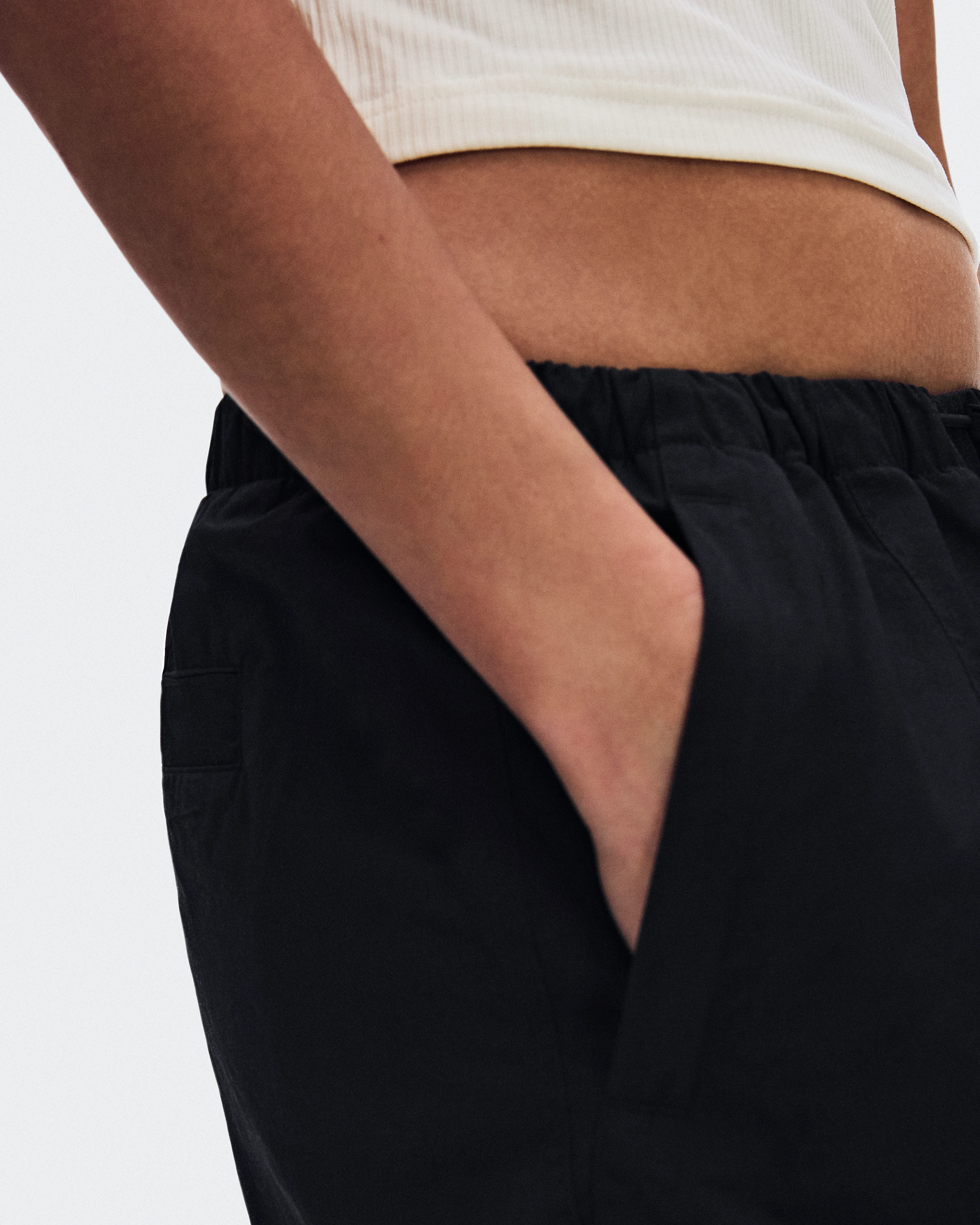 On Parachute Pants Black Donna Pantaloni