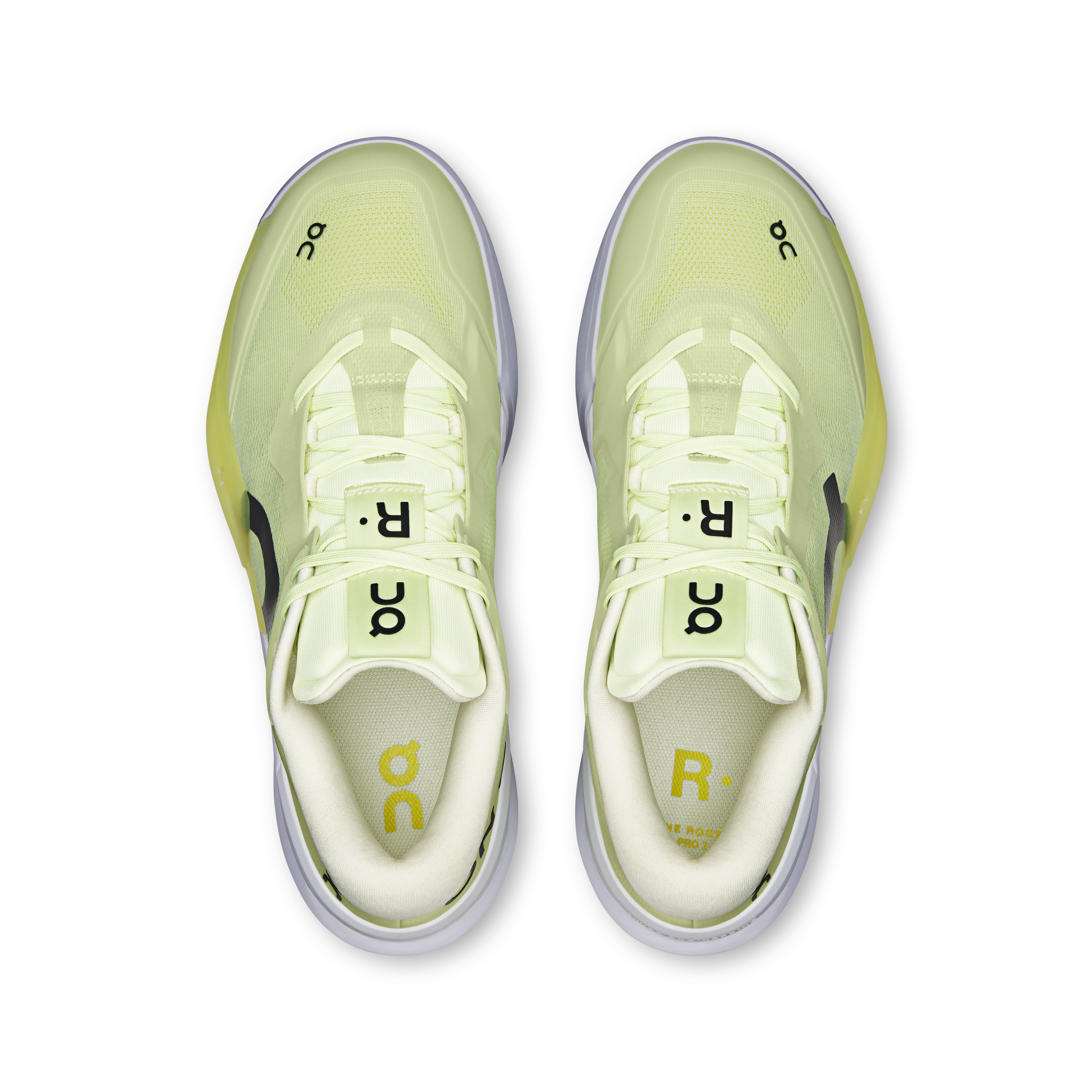 On THE ROGER Pro 3 Linen & Lime Women Tennis Shoes