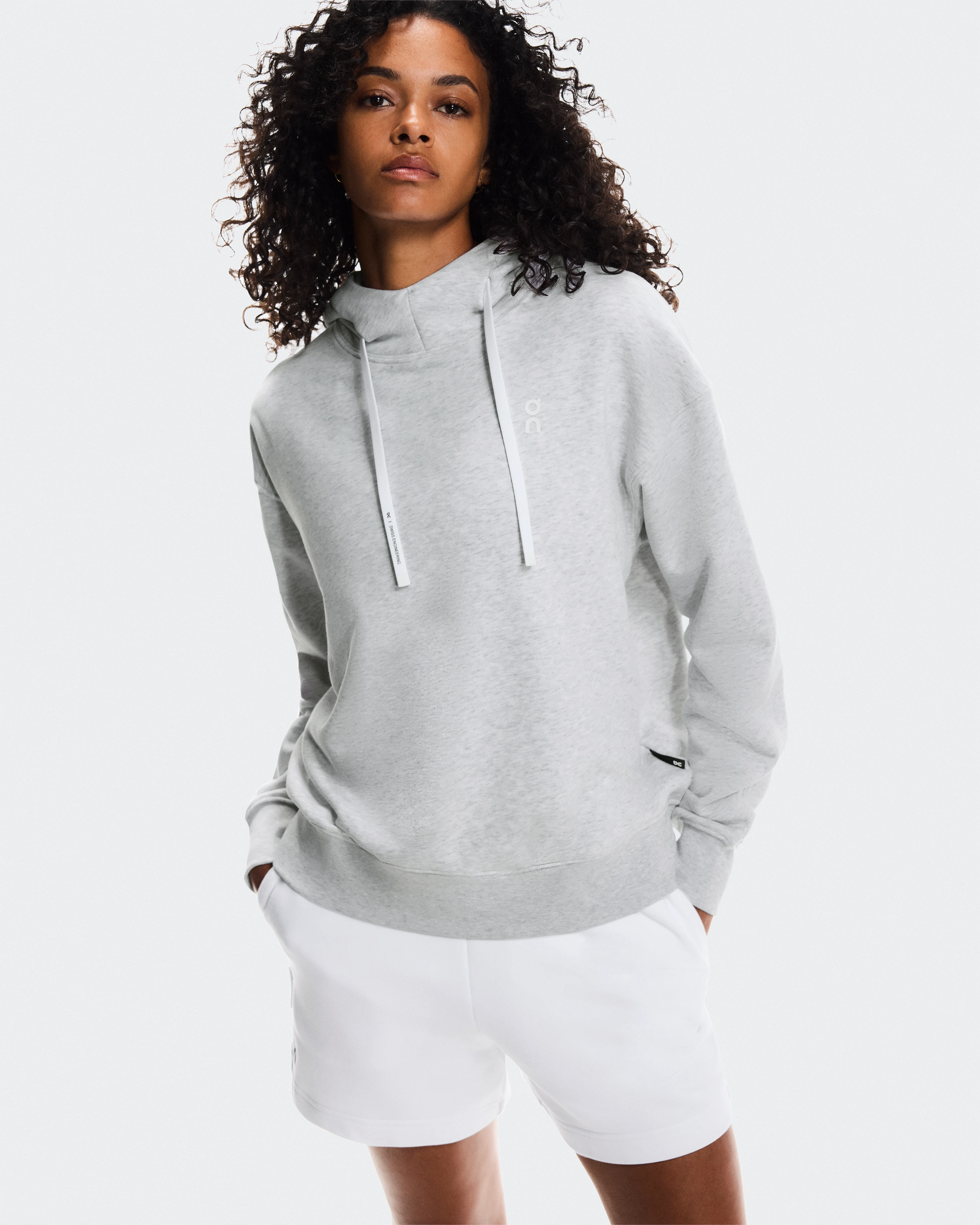 On Club Hoodie Smash Grey Heather Women Hoodies and sweatshirts