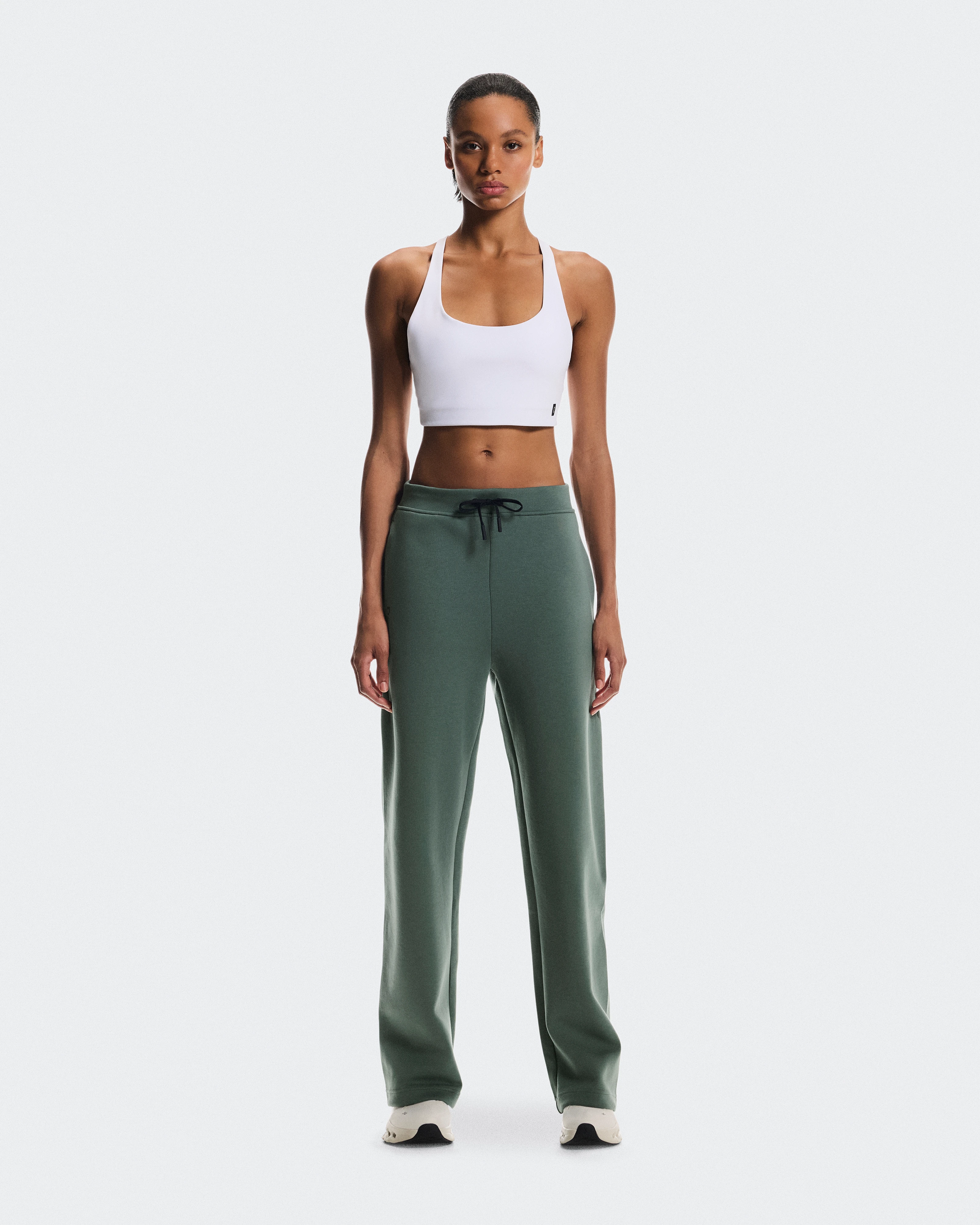 On Focus Tech Sweatpants Olive Feminino Calças