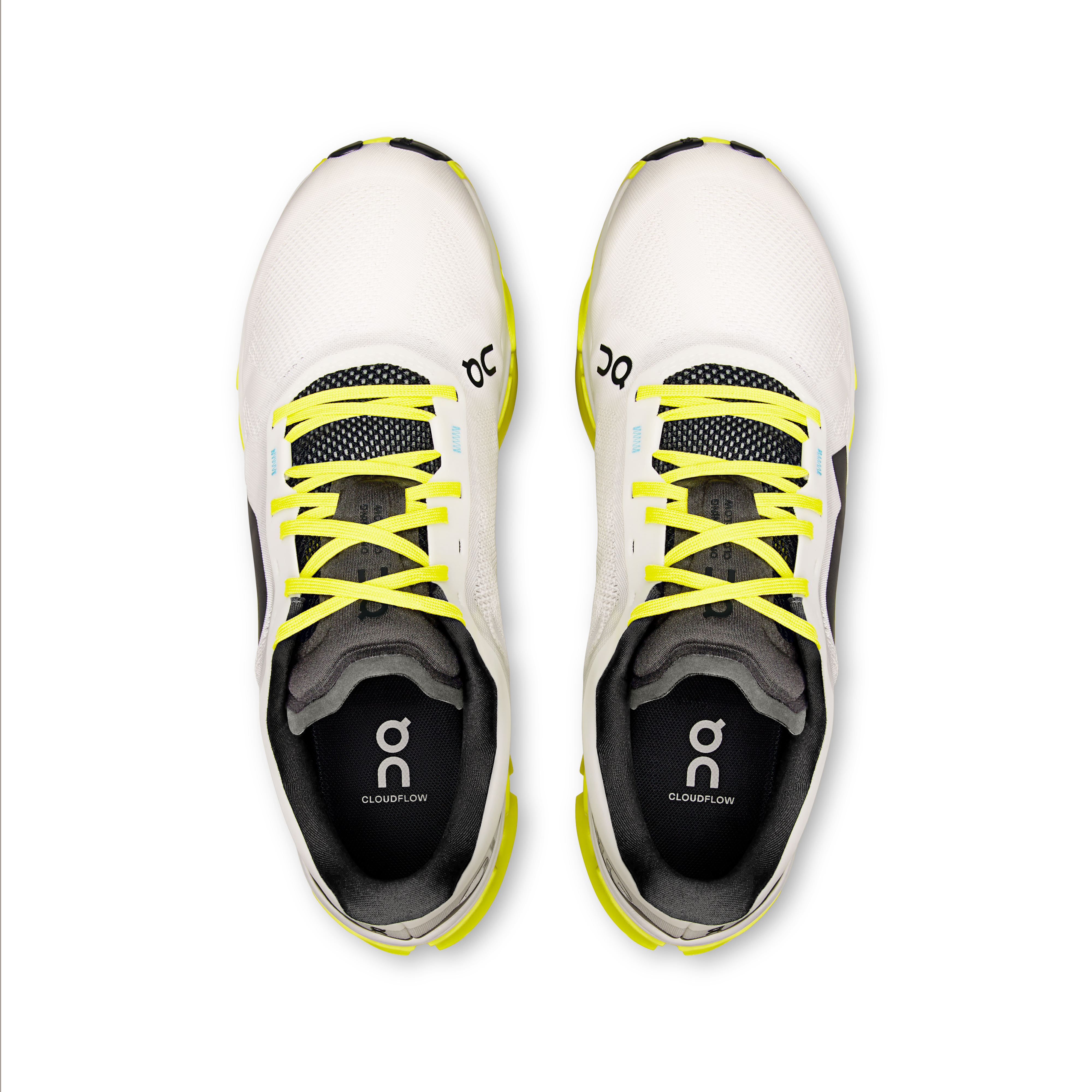On Cloudflow 5 White & Lime Men Road running Shoes
