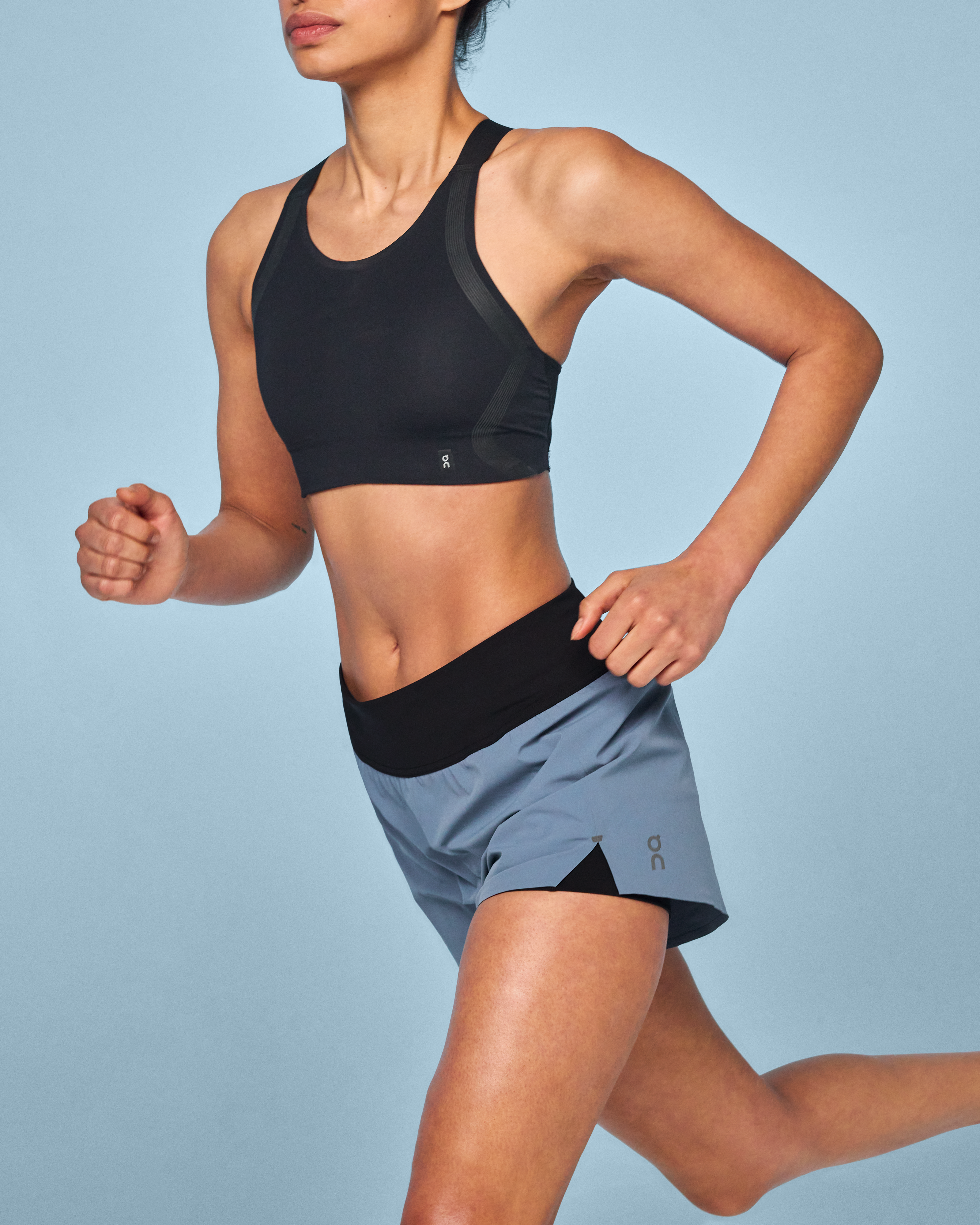 Women's Running Shorts, Stellar & Black