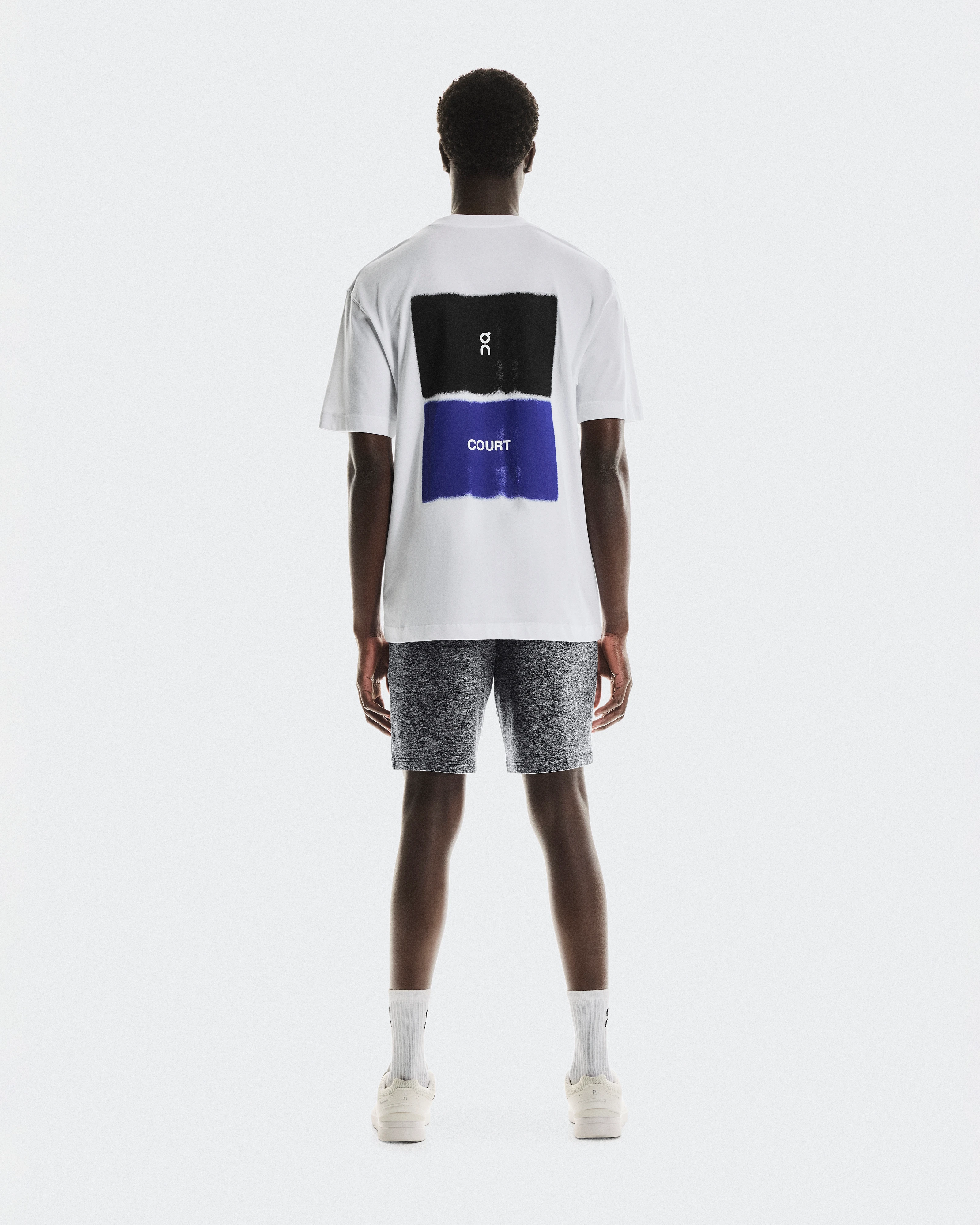 On Club-T Court White & Indigo Men Tops and t-shirts