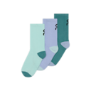 Logo Sock High 3P Kids in Celeste/Storm