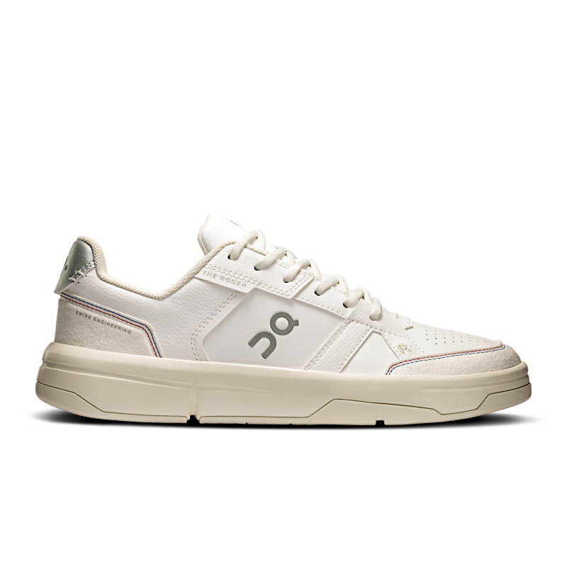 On Women's THE ROGER Clubhouse LC Tennis Shoe in White/Ivory, Size: 39, Recycled Polyester ️