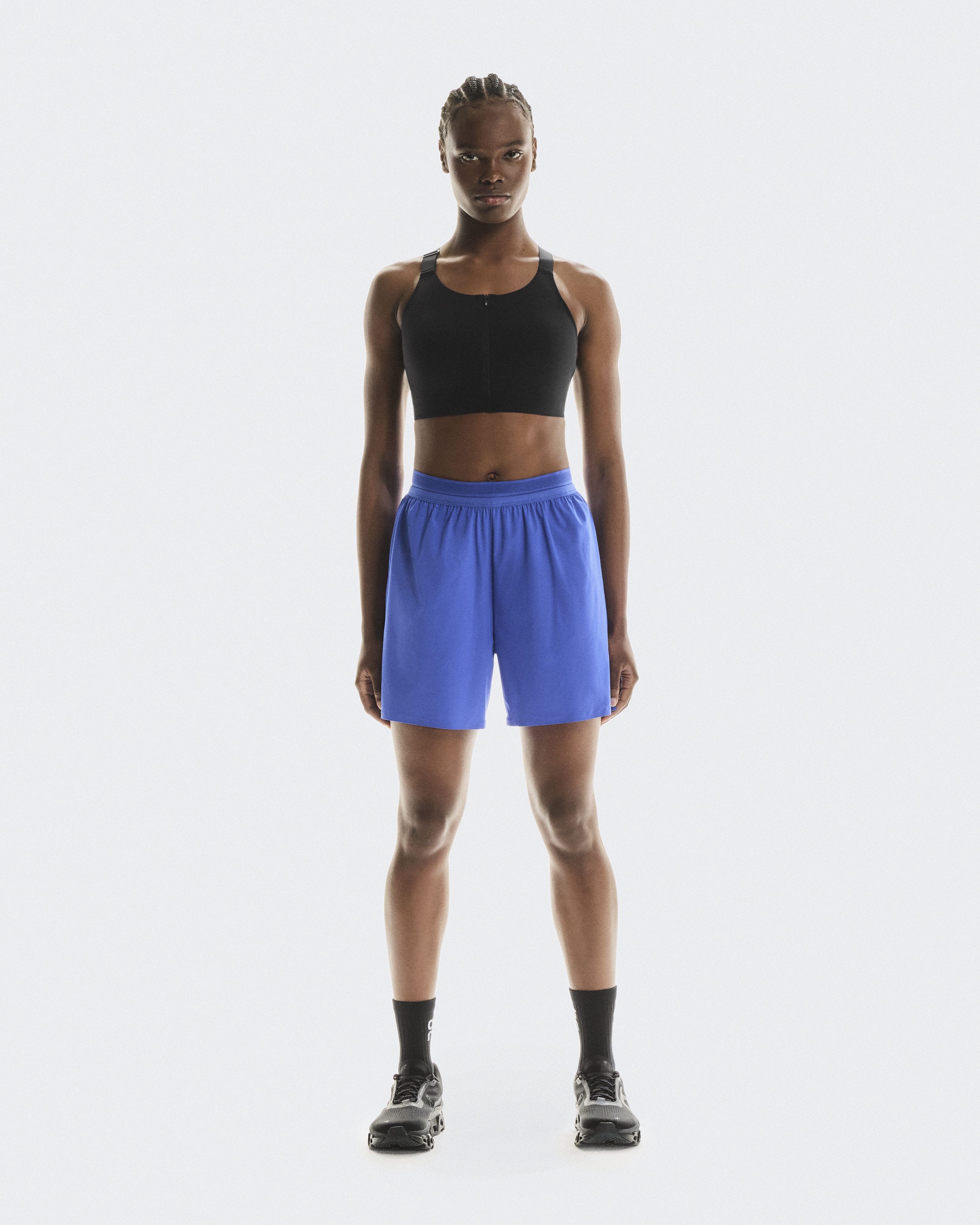 On Women's Endurance Bra Zip in Black, Size: XXS, Polyester/Mesh Polyamide