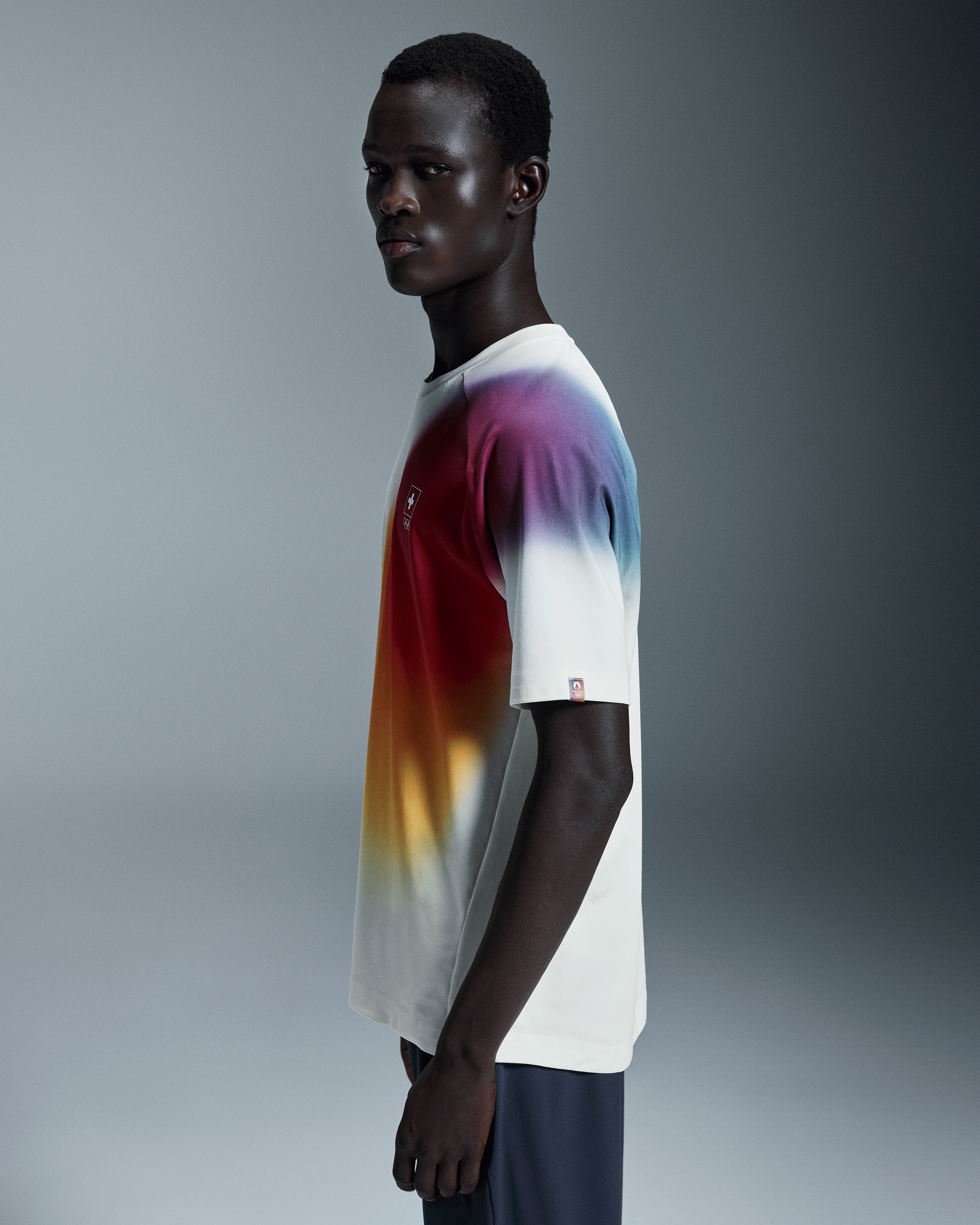 On Swiss Olympic Focus-T Undyed-White Men Tops and t-shirts