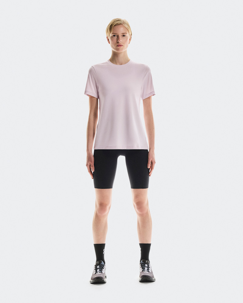 On Women's Focus-T Short-Sleeve Shirt in Orchid, Size: Large, Polyester