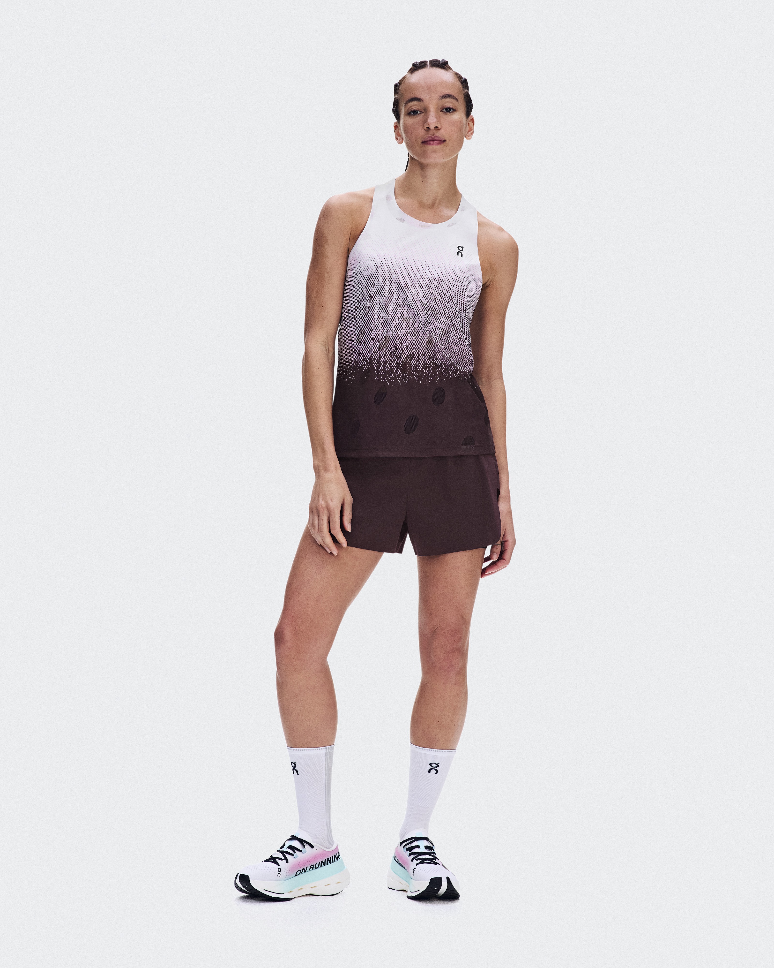 Zero Tank Top Breathe in Foxglove/White