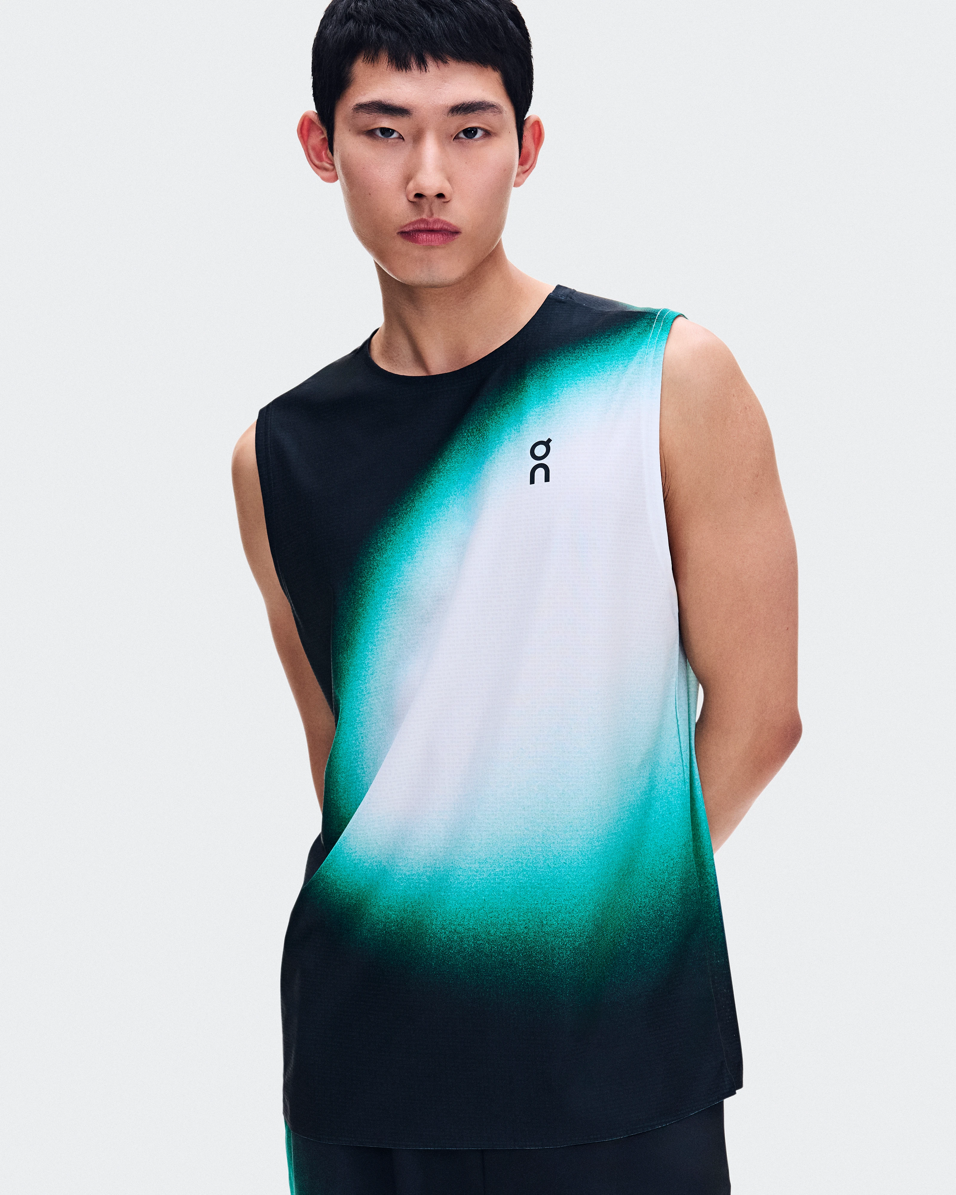 On Court Tank Swing Black & Neem Masculino Partes de cima e camisetas