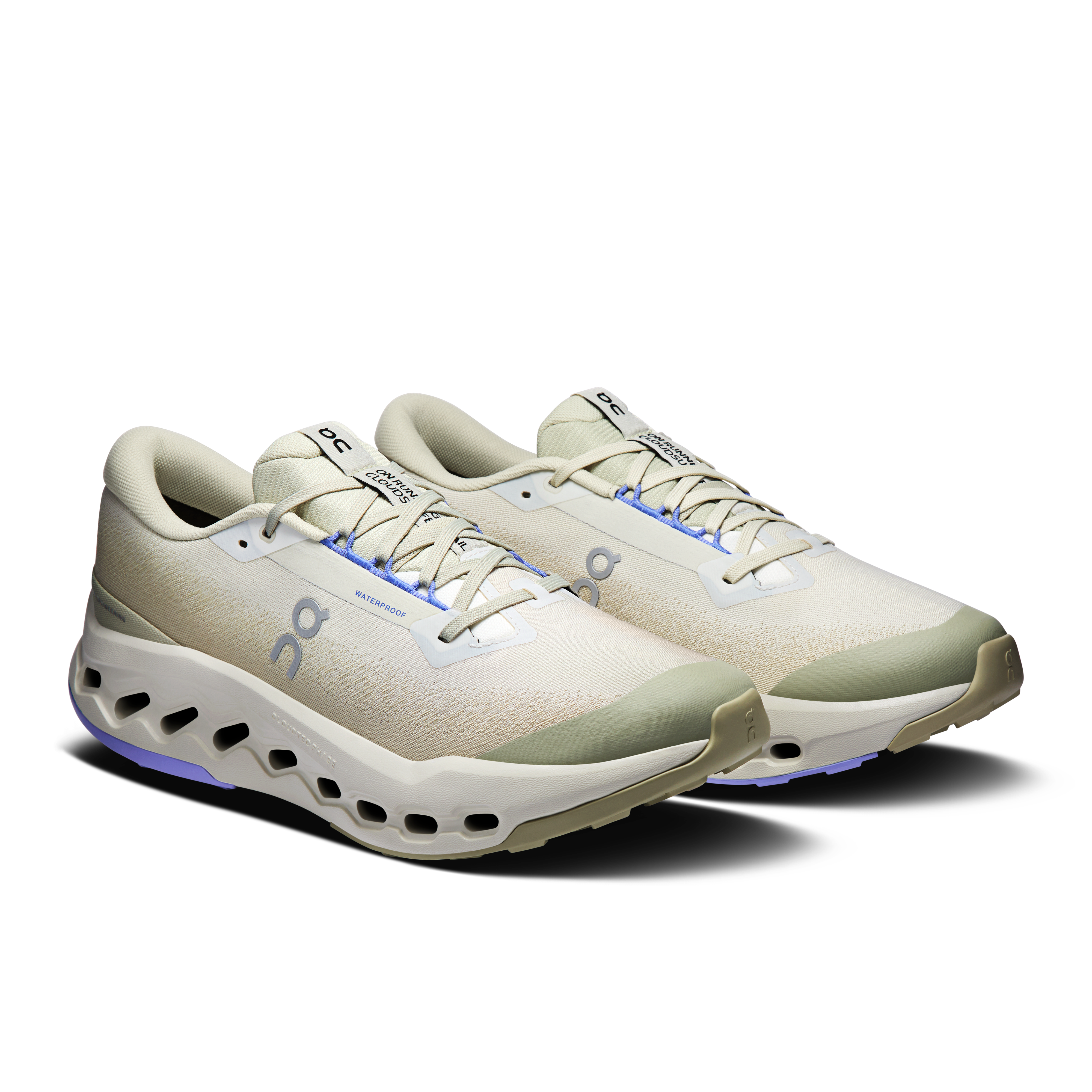 On Cloudsurfer Trail 2 Waterproof Ghost & Chalk Men Trail running Shoes