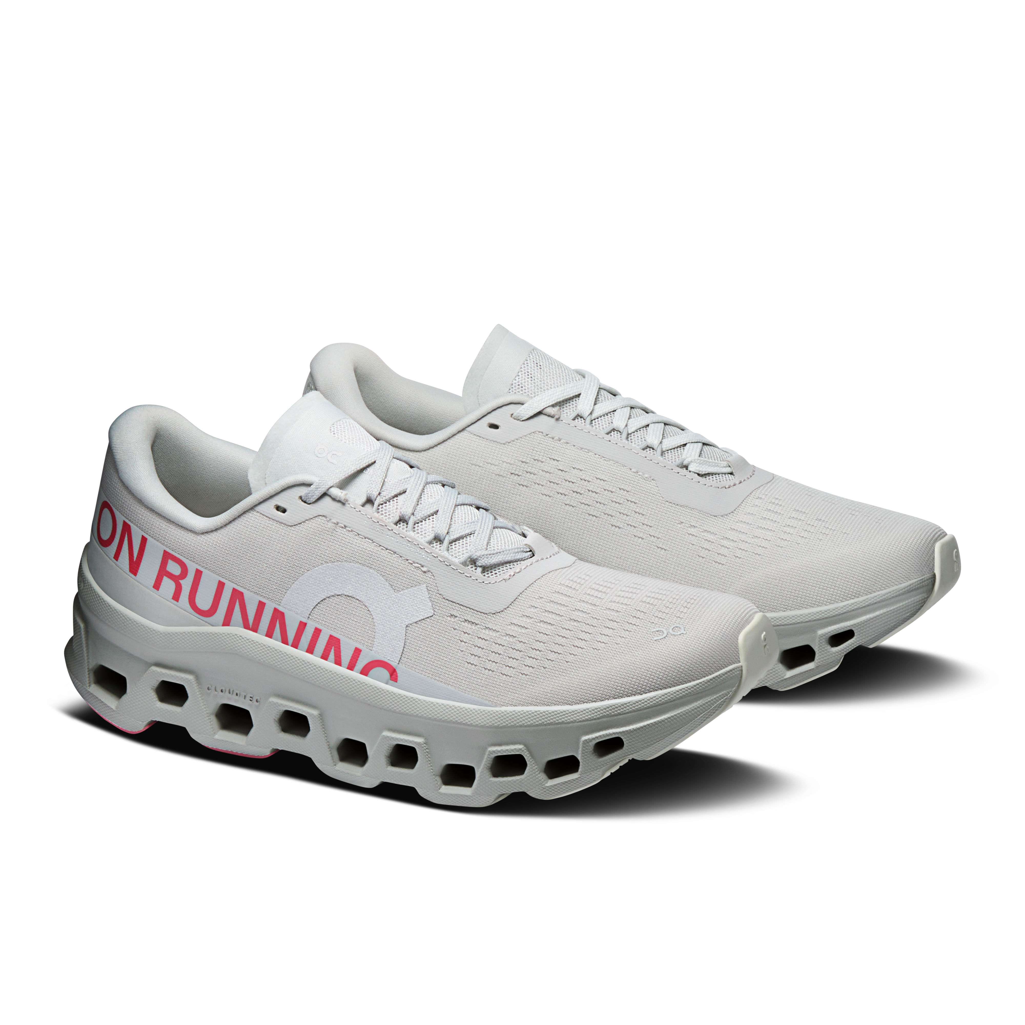 On Cloudmonster 1 Silver & Camellia Women Active life Shoes