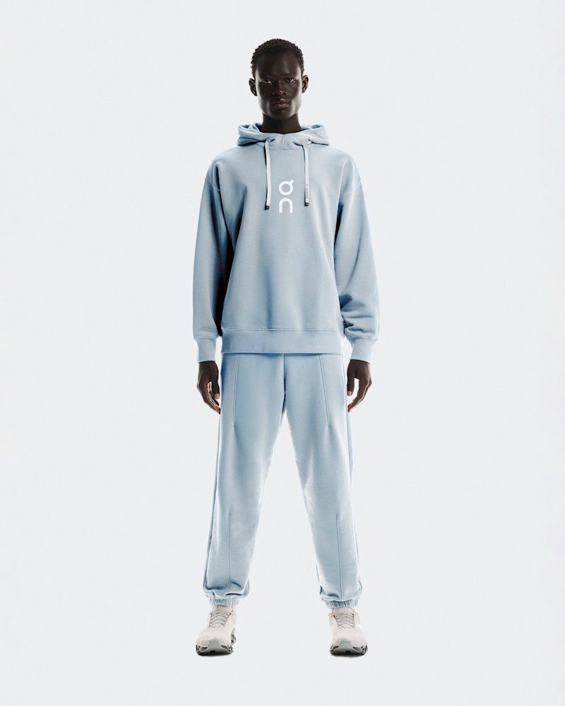 On Men's Club Hoodie in Arctic, Size: Small, Polyester