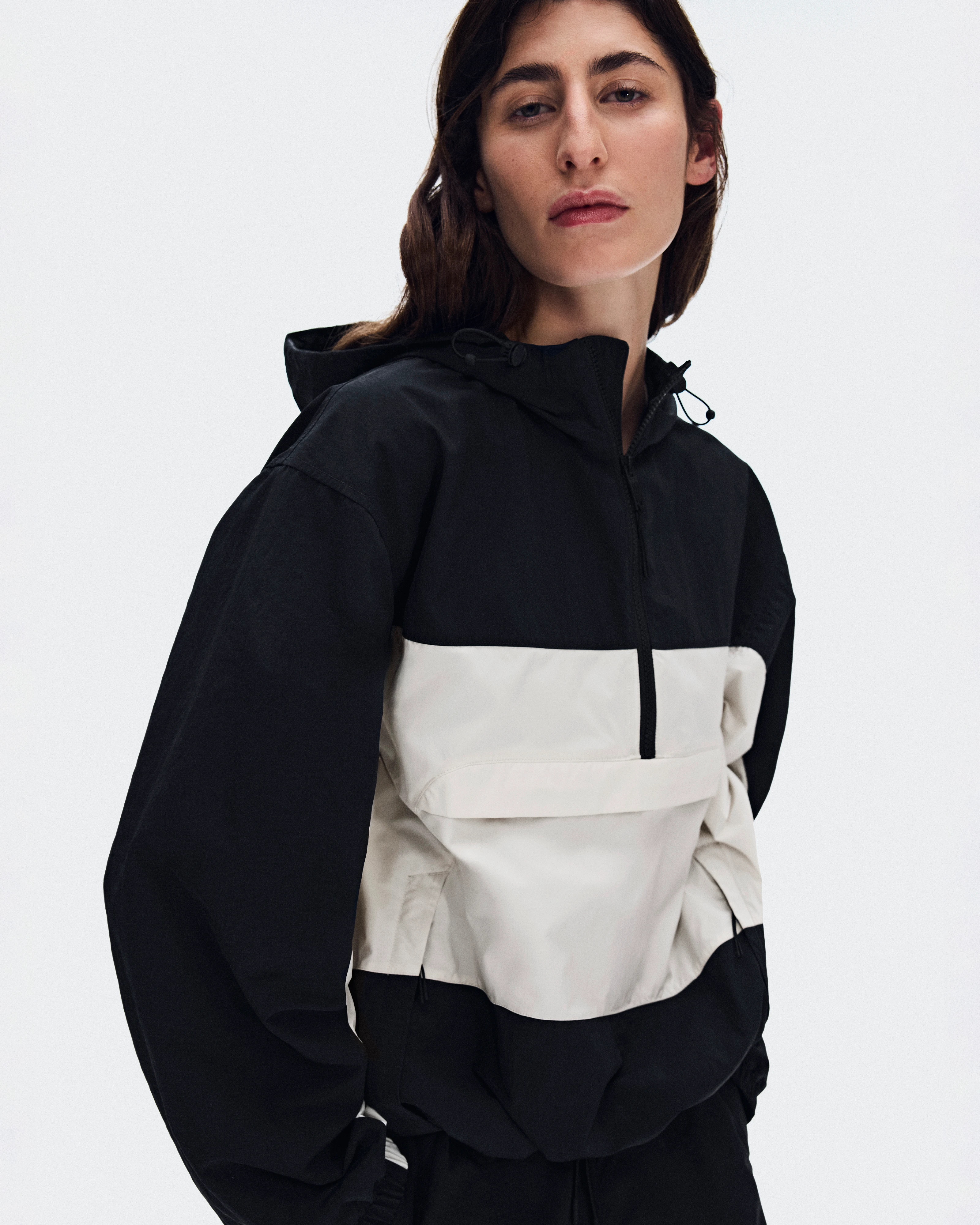 On Half-Zip Anorak Black Donna Giacche