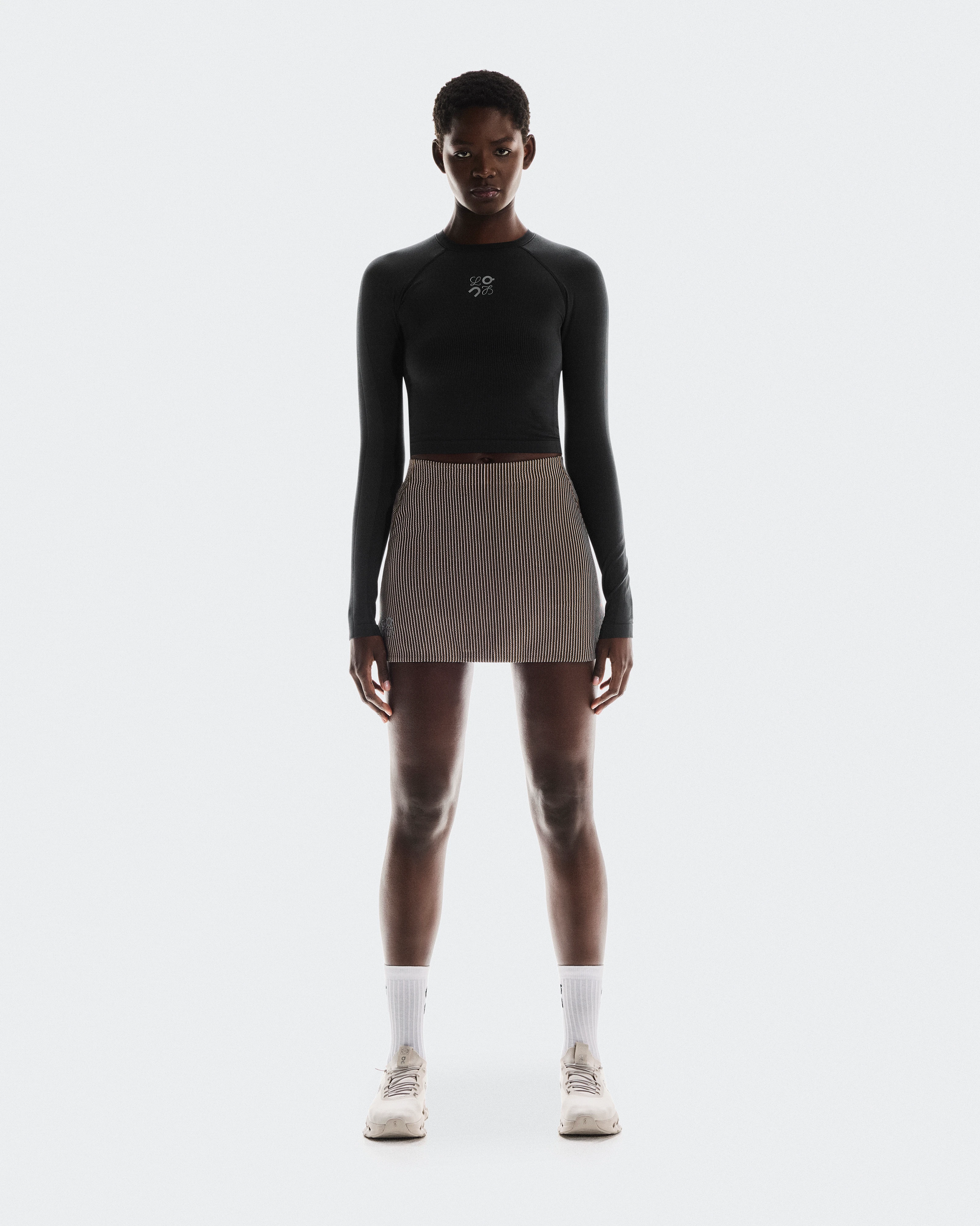 On Ribbed Skirt LOEWE Brown & Pink Women Skirts