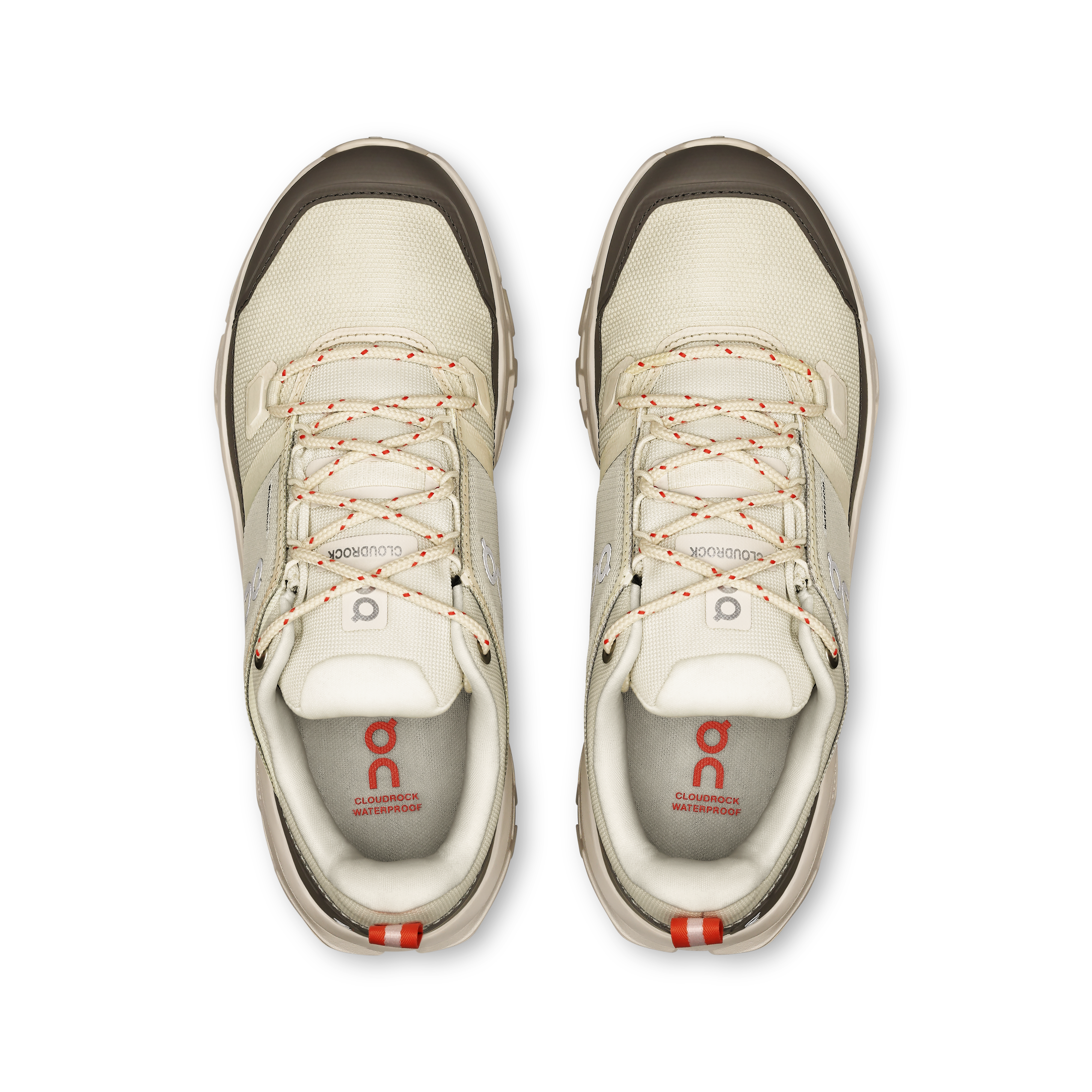 On Cloudrock Low Waterproof Ivory & Ivory Donna Escursionismo Scarpe