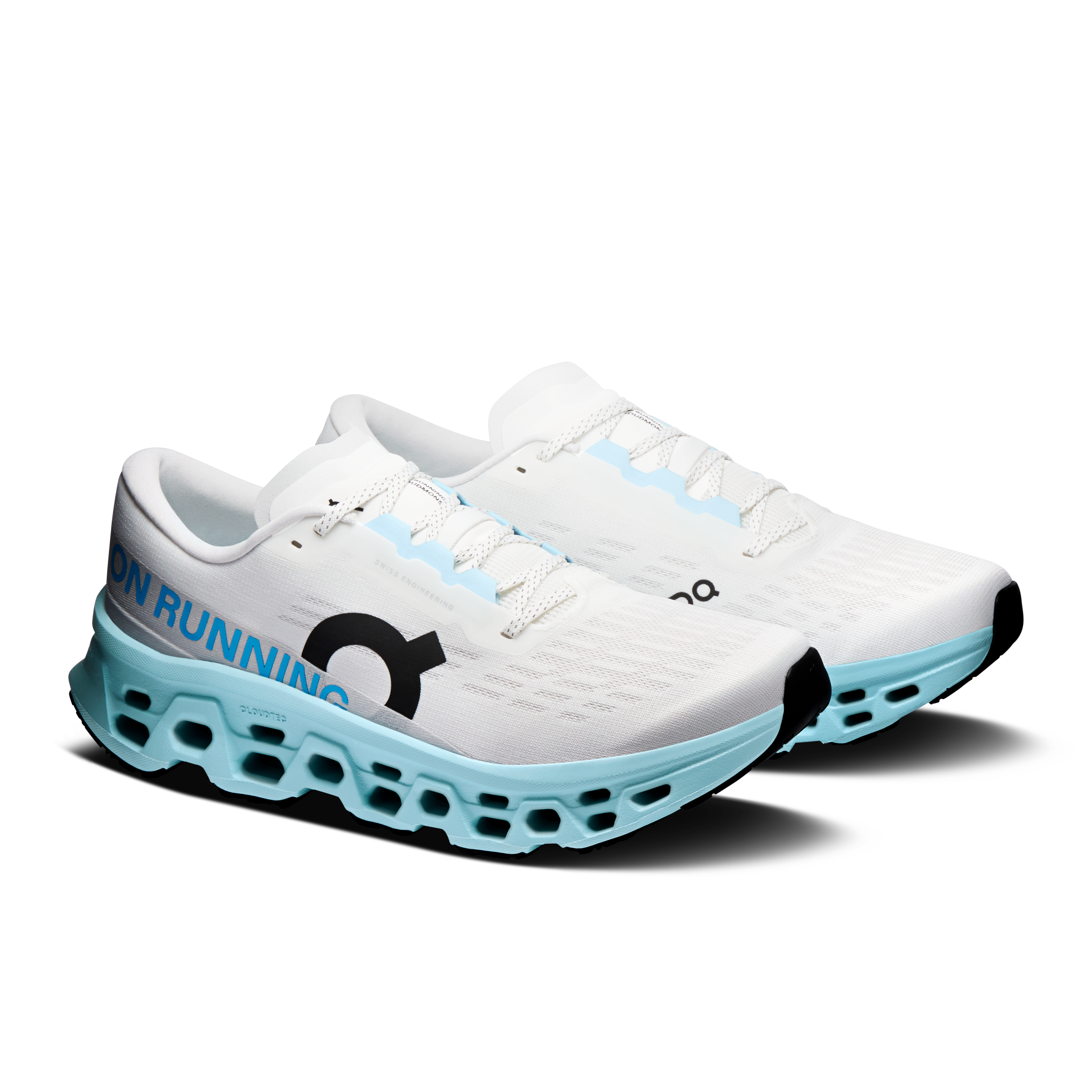 On Cloudmonster 3 Ivory & Topaz Masculino Corrida de rua Tênis