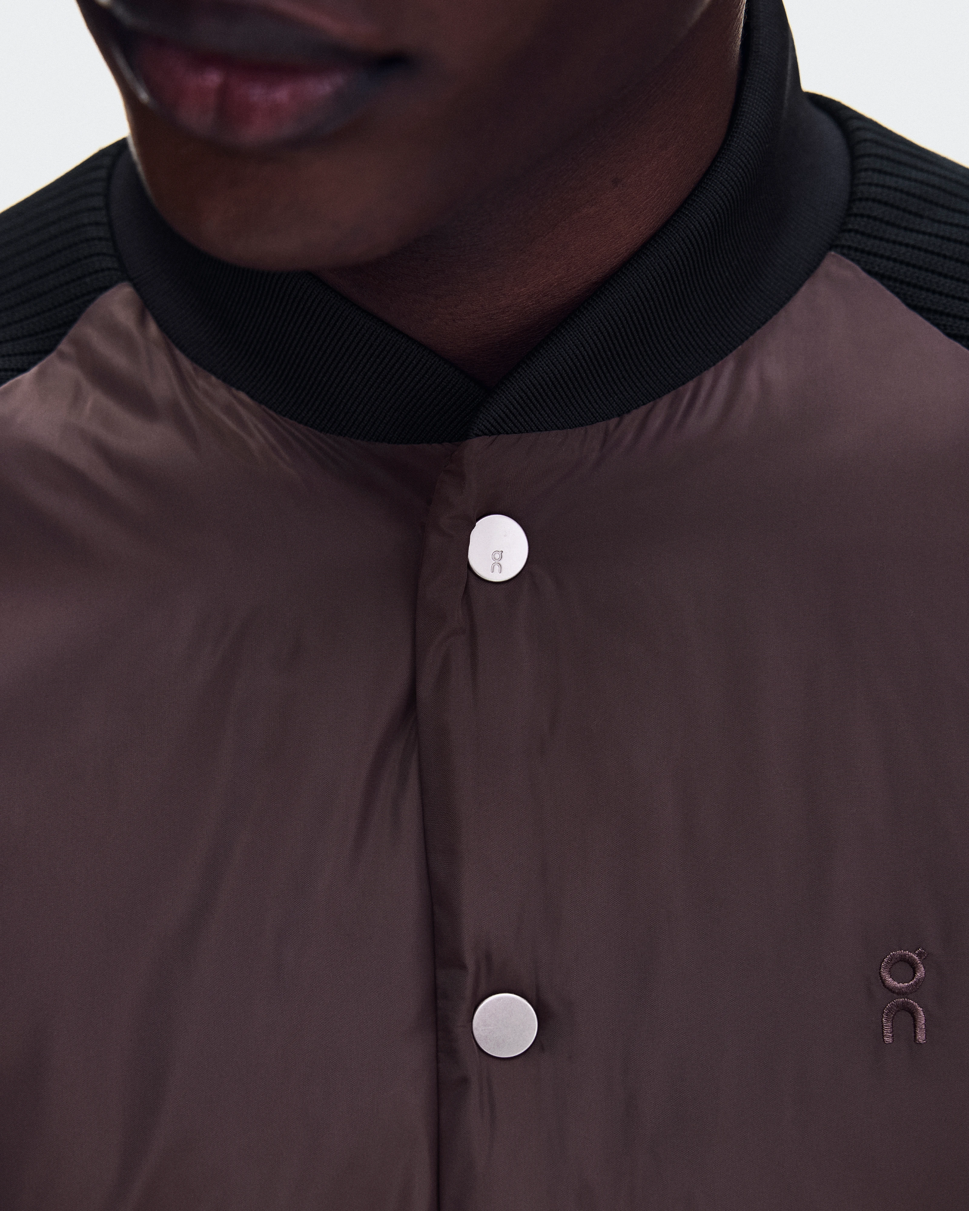 On Courtside Bomber Mulberry & Black Men Jackets