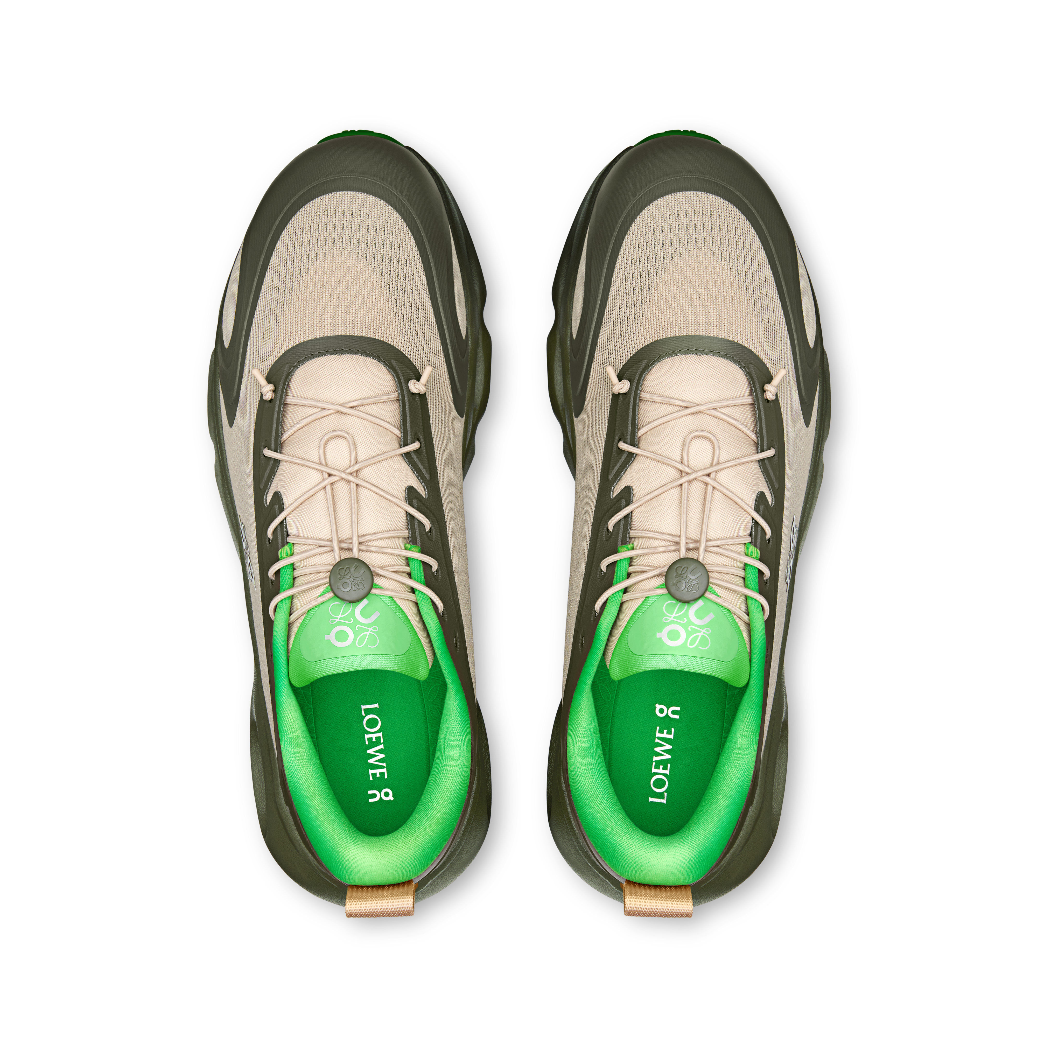 On Cloudsolo LOEWE Khaki Green & Sand Men Shoes