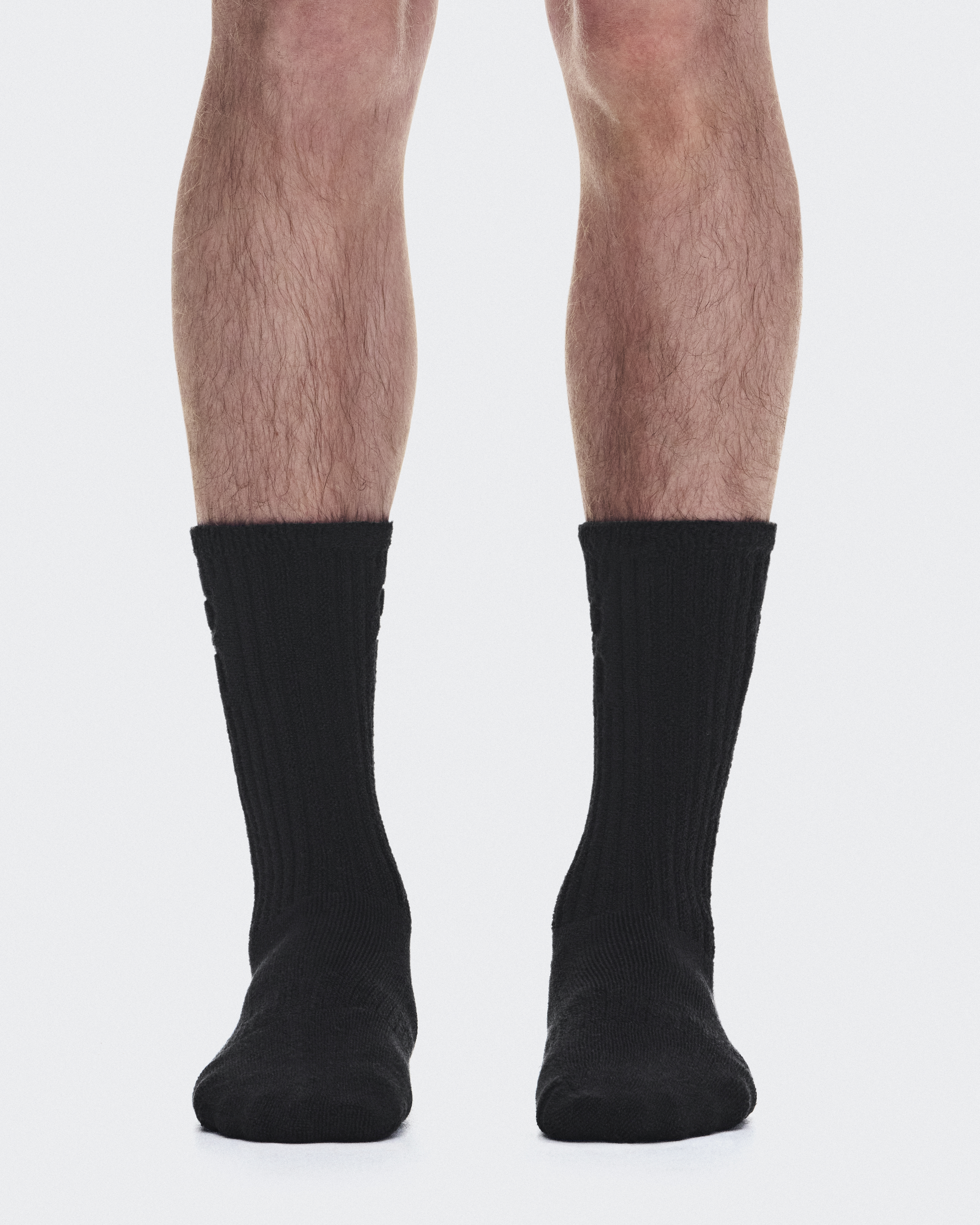 Terry Sock High in Black