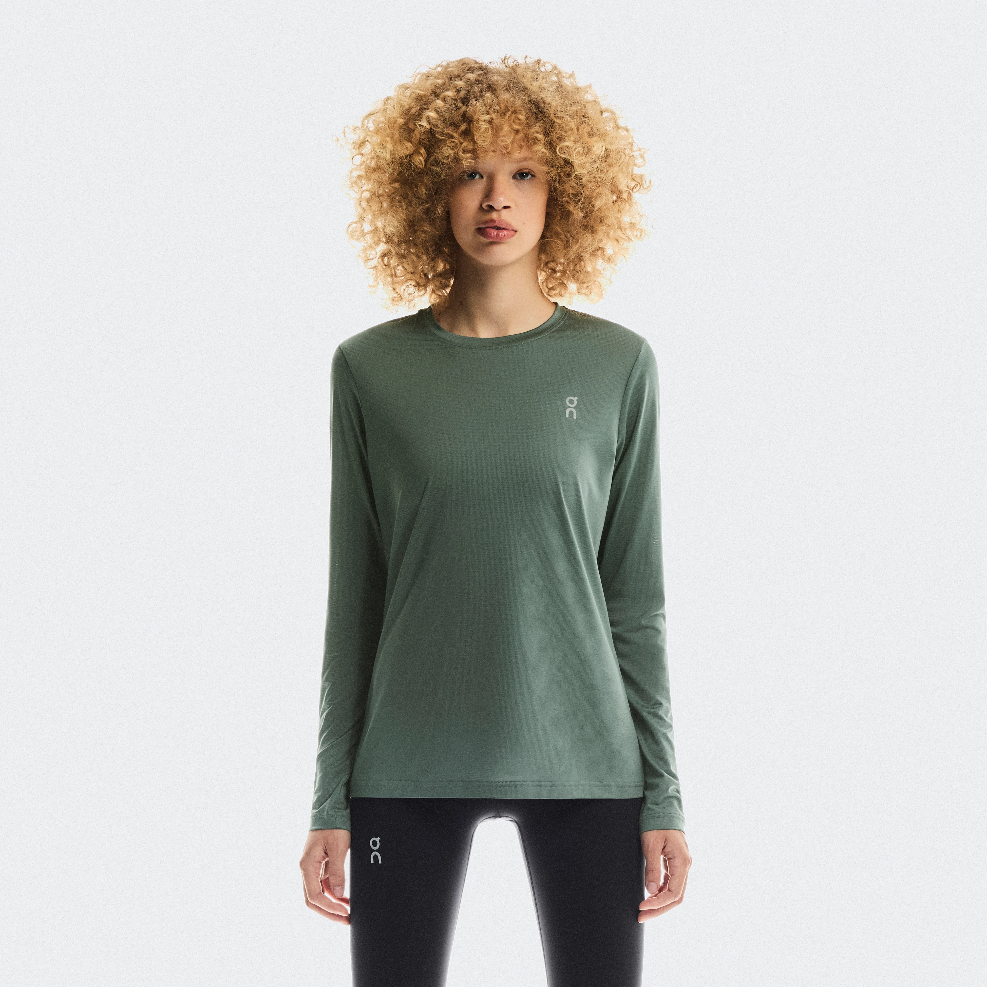 On Core Long-T Verde Mujer Mujer – Para climas fríos, básicos, recuperación Camisetas